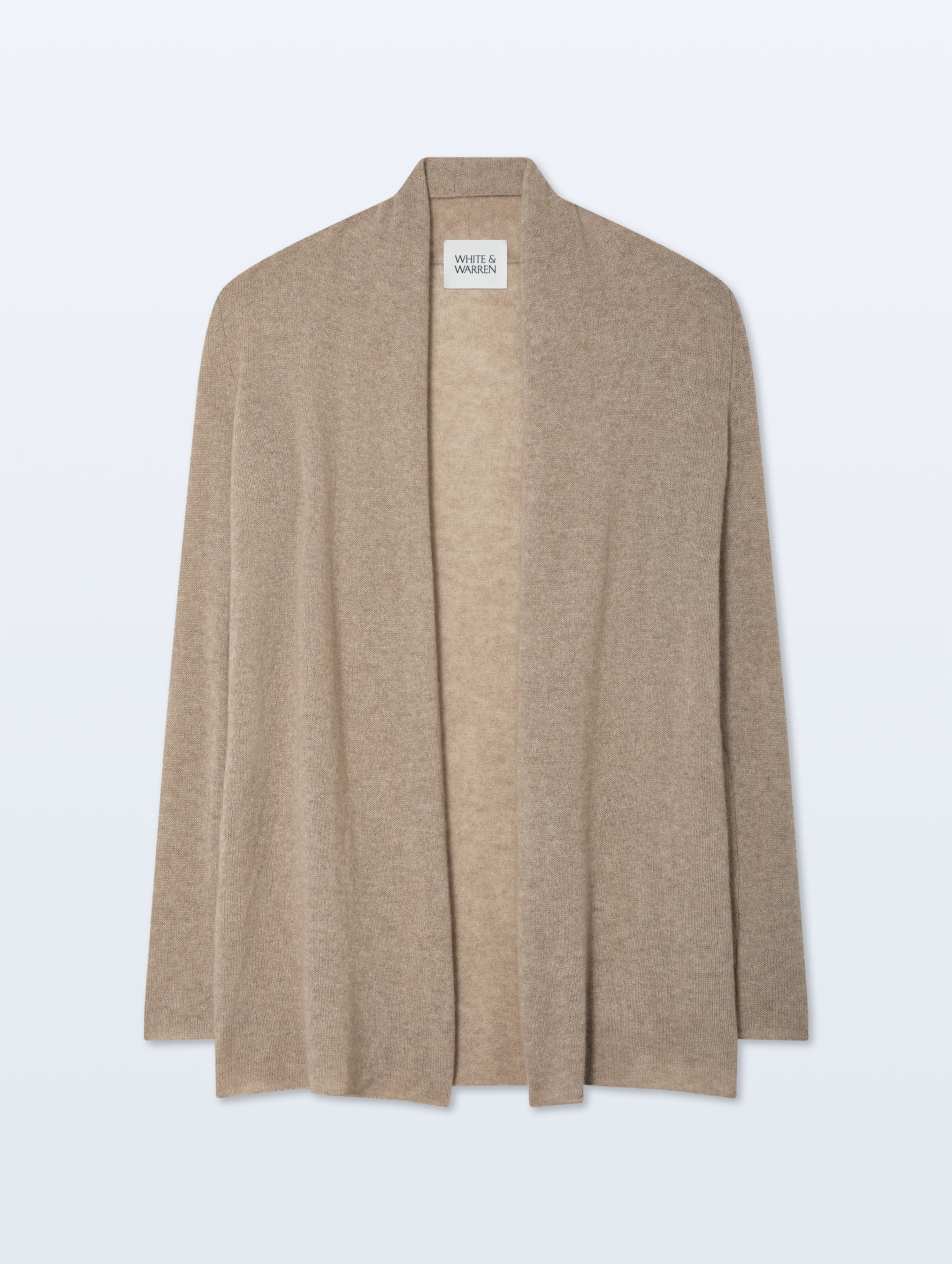Cashmere Trapeze Cardigan | Taupe Heather