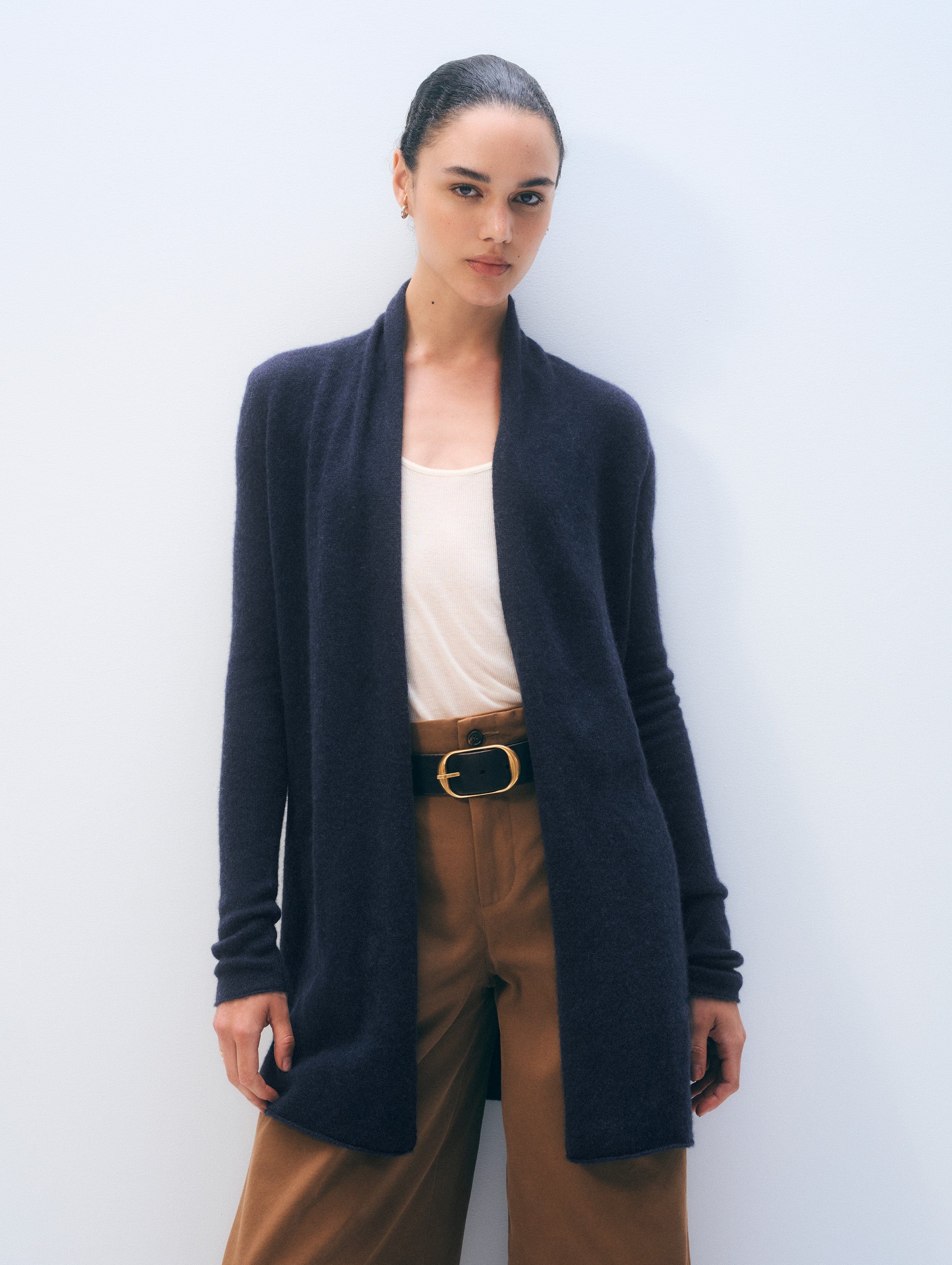 Cashmere Trapeze Cardigan | Deep Navy