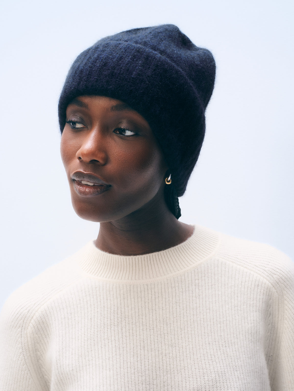 Cashmere Luxe Ribbed Beanie