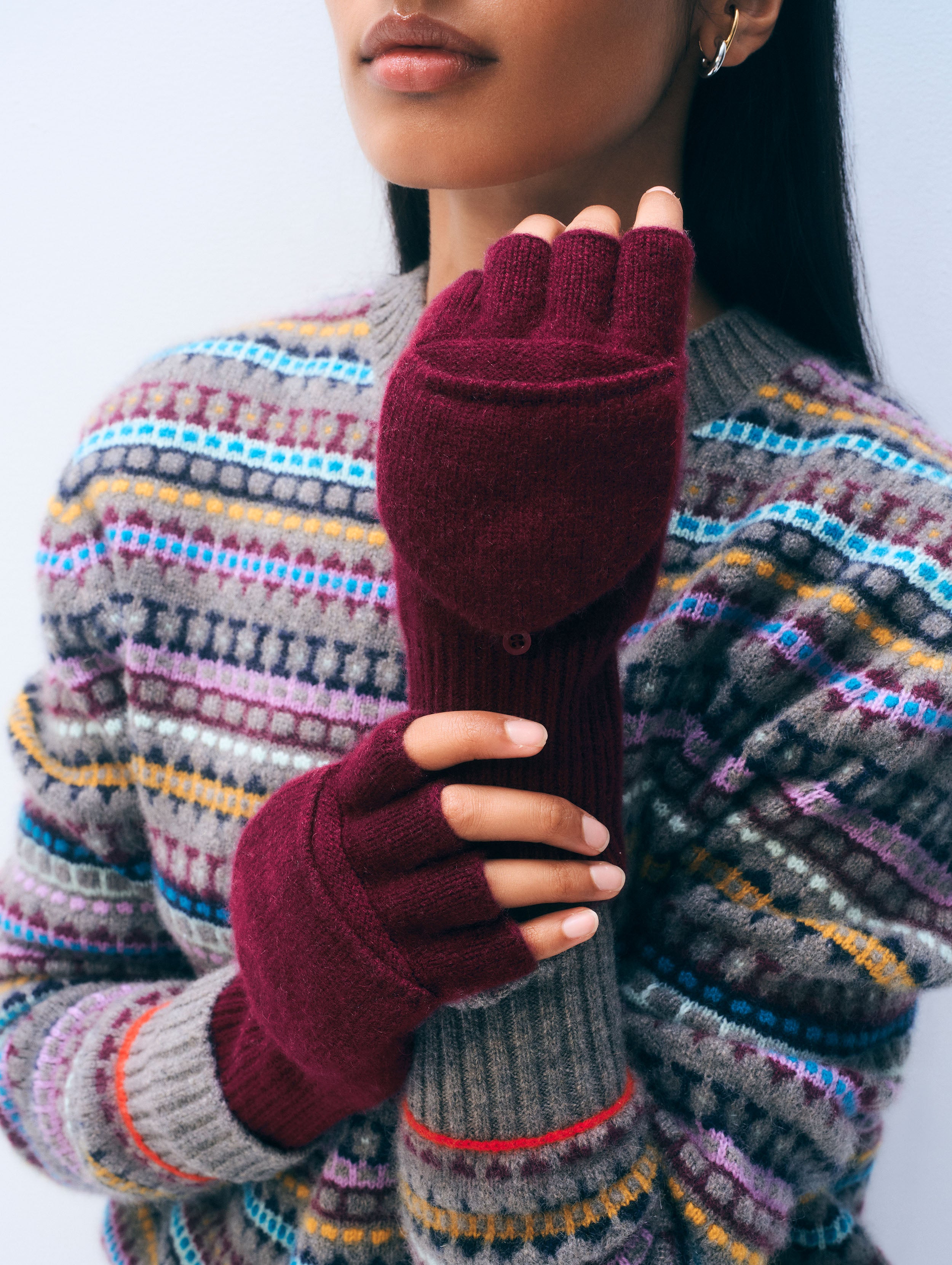 Cashmere Pop Top Glove | Sangria
