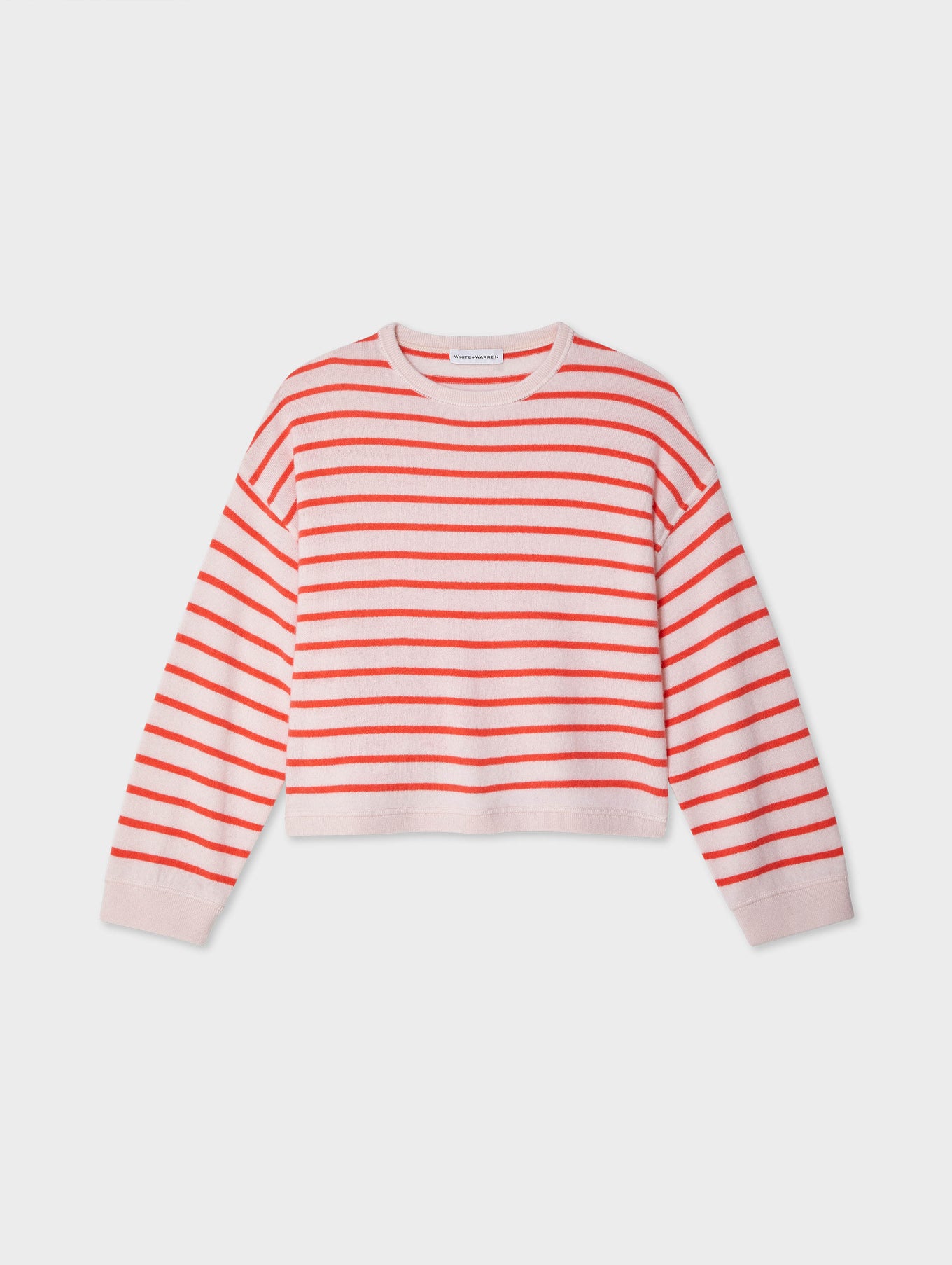 Cashmere Drop Shoulder Striped Sweater