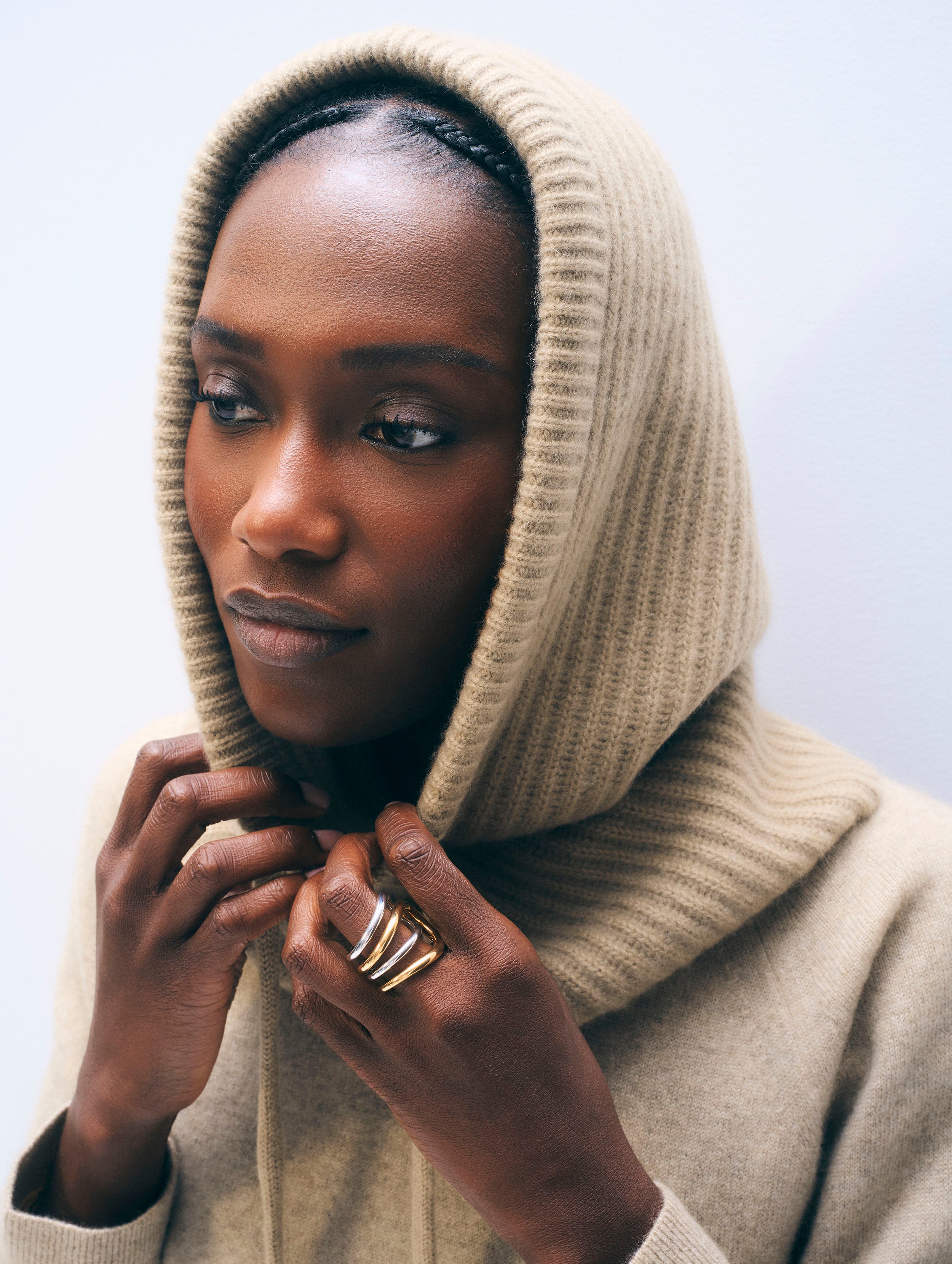 Cashmere Ribbed Balaclava