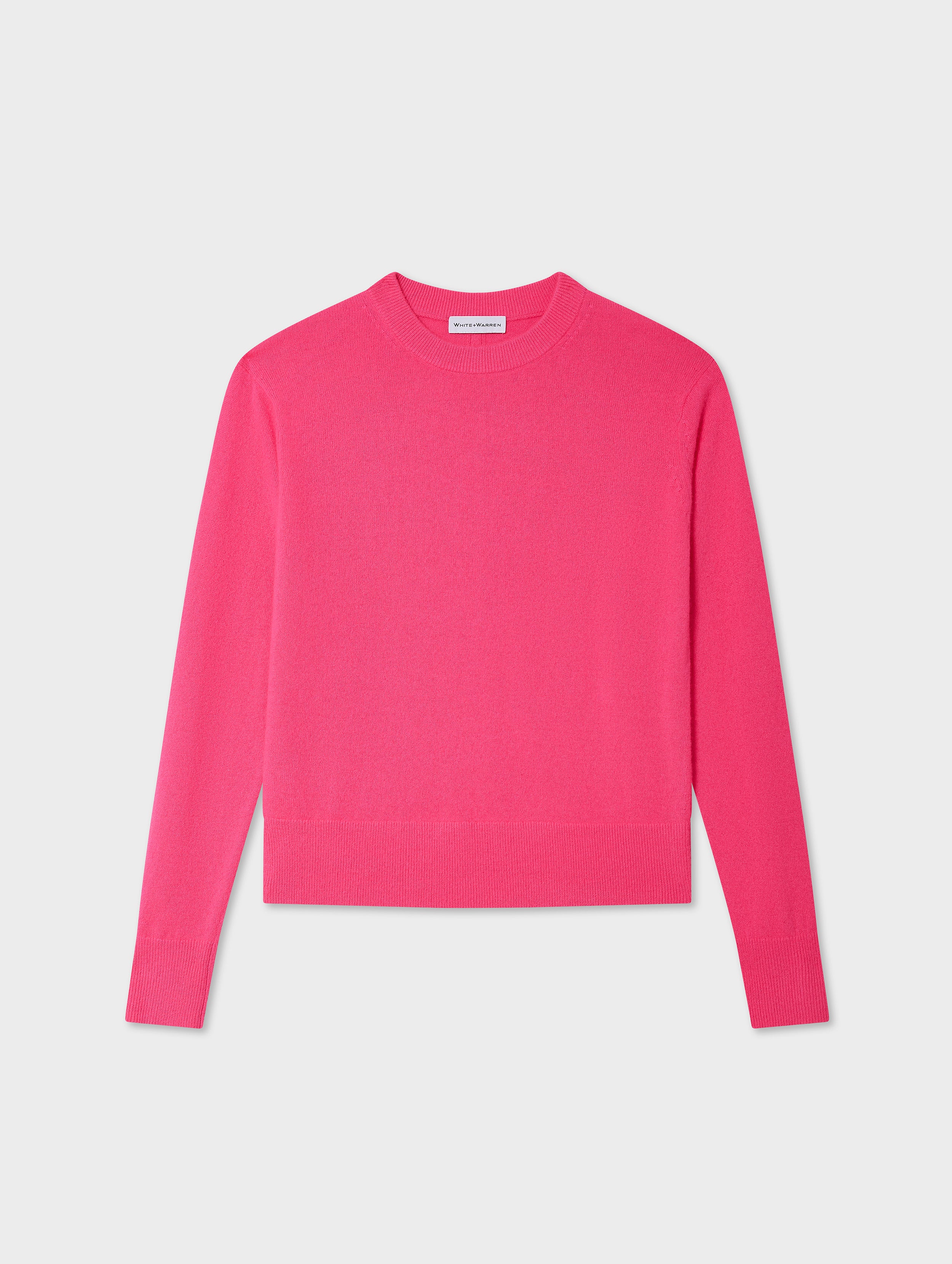 Cashmere Crewneck | Neon Pink