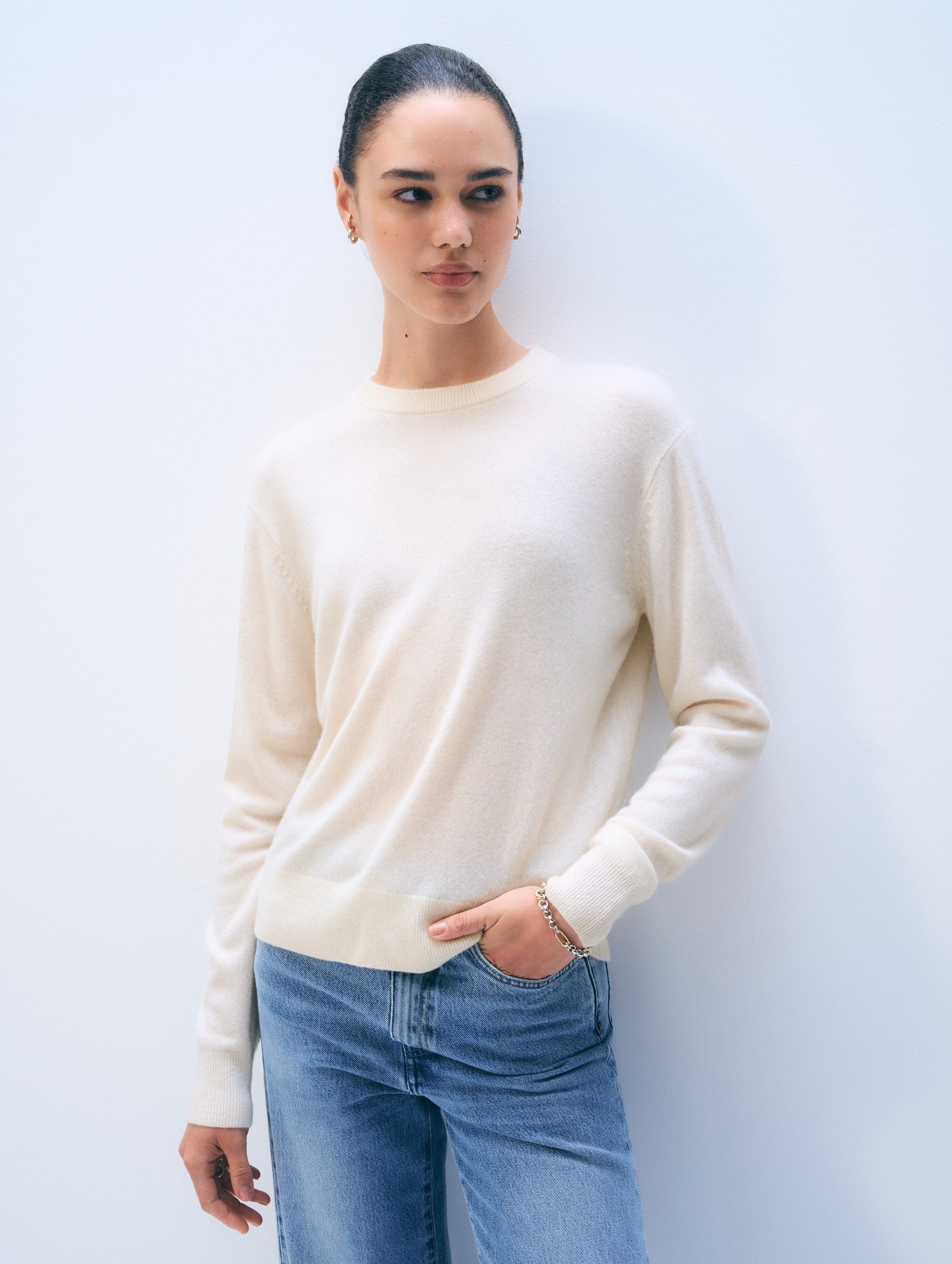 Cashmere Crewneck | Soft White