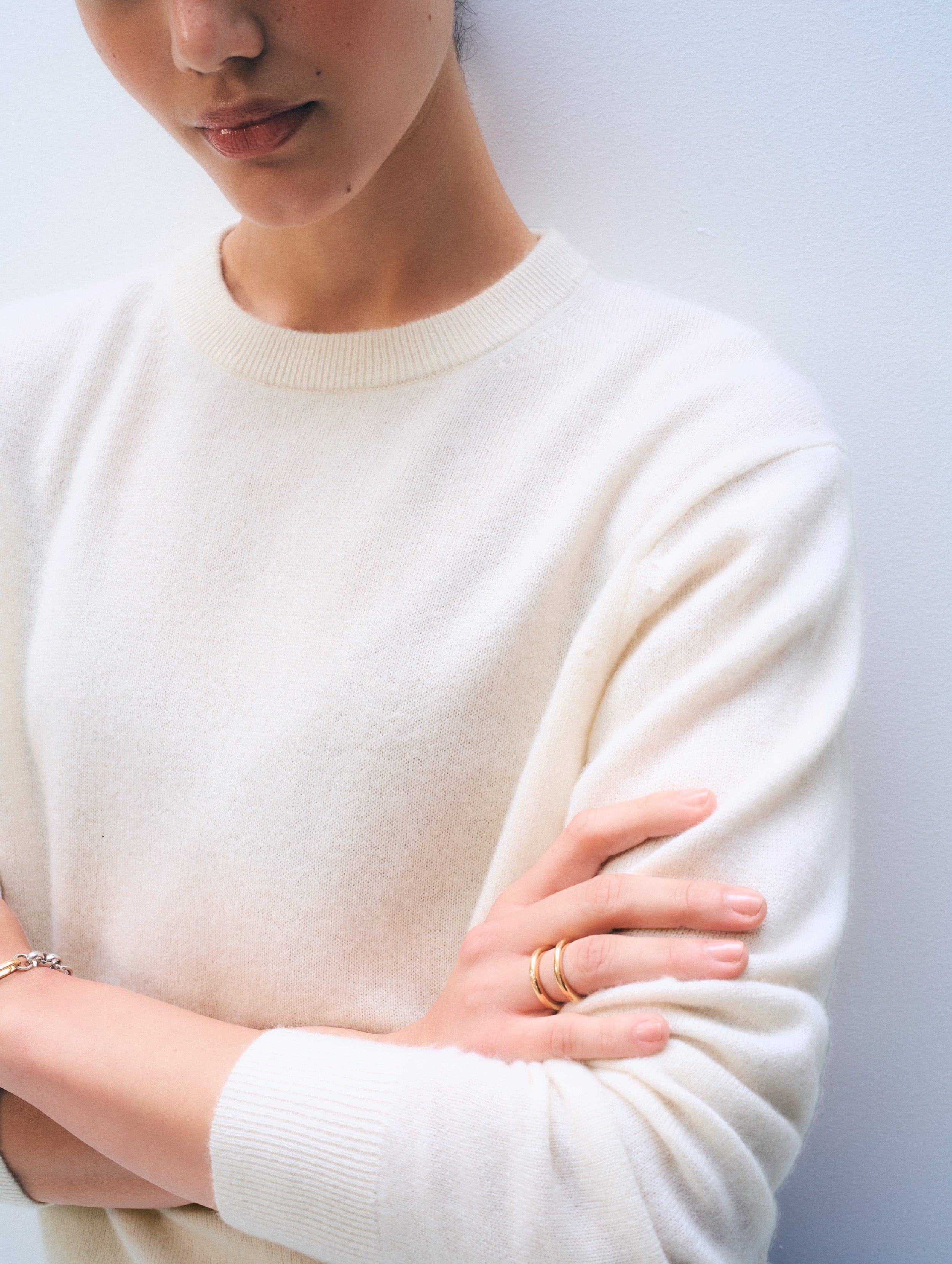 Cashmere Crewneck | Soft White
