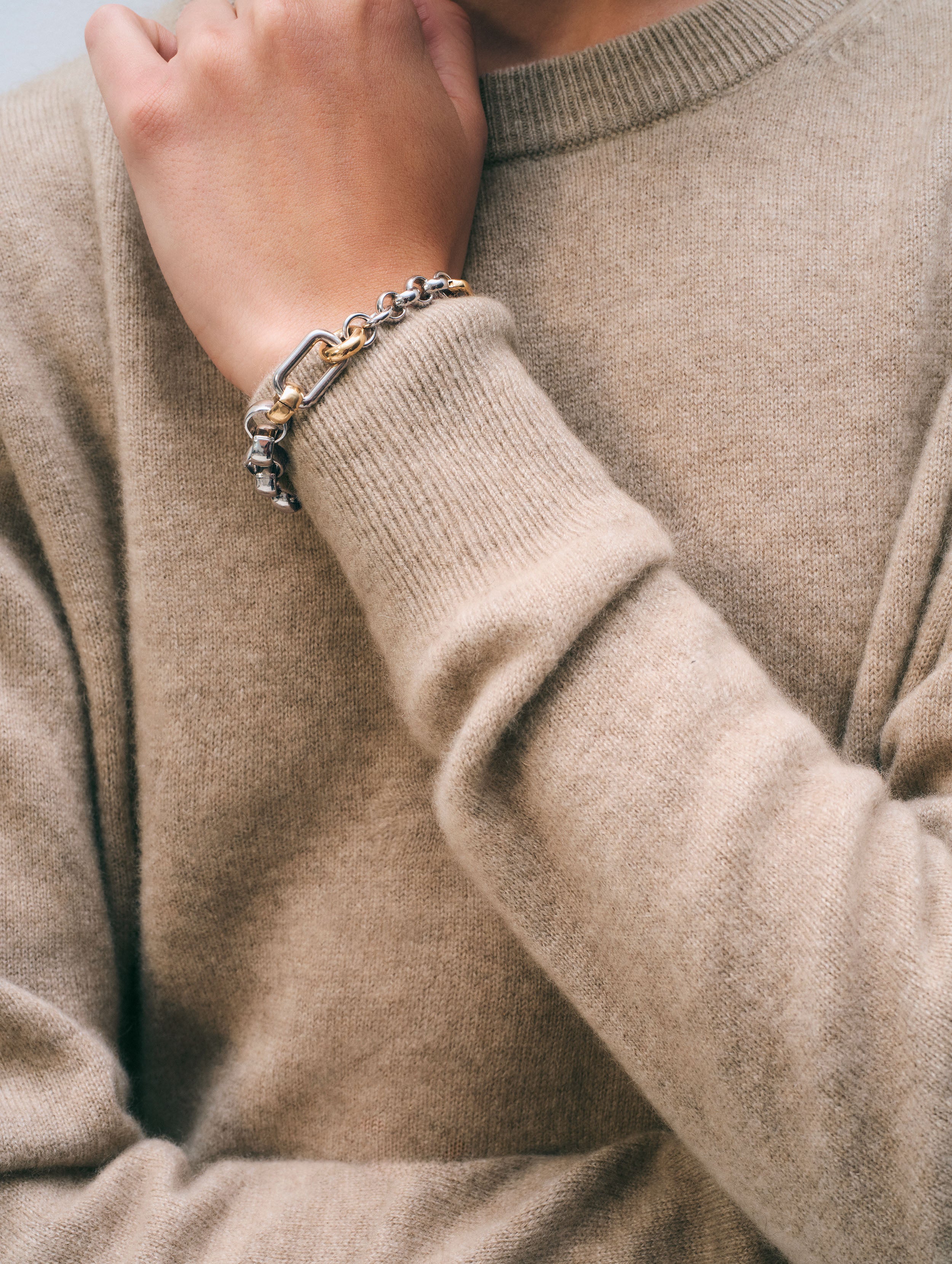 Cashmere Crewneck | Taupe Heather