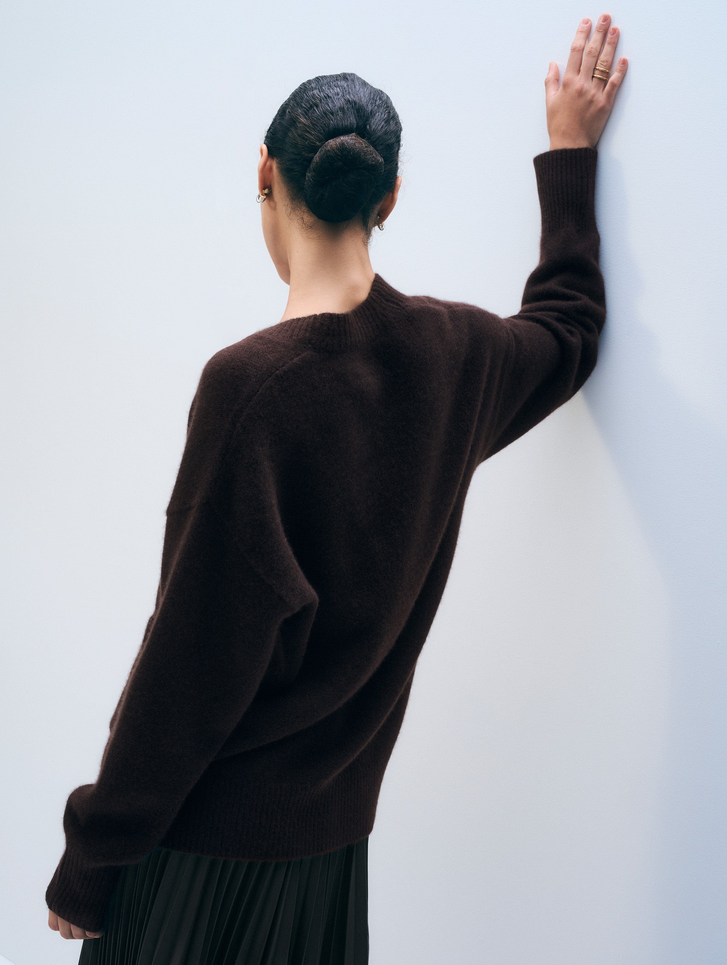 Cashmere Luxe Pocket Cardigan | Dark Umber