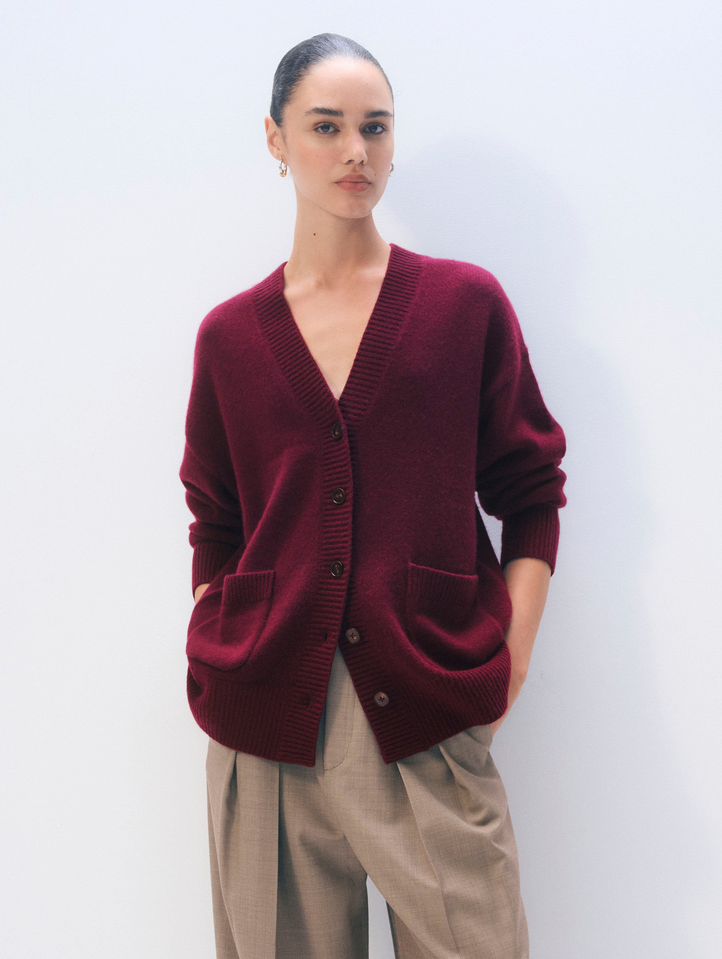 は*る様 yuki fujisawa Pocket cardigan　サイズ2 Cashmere Luxe Pocket Cardigan | Sangria