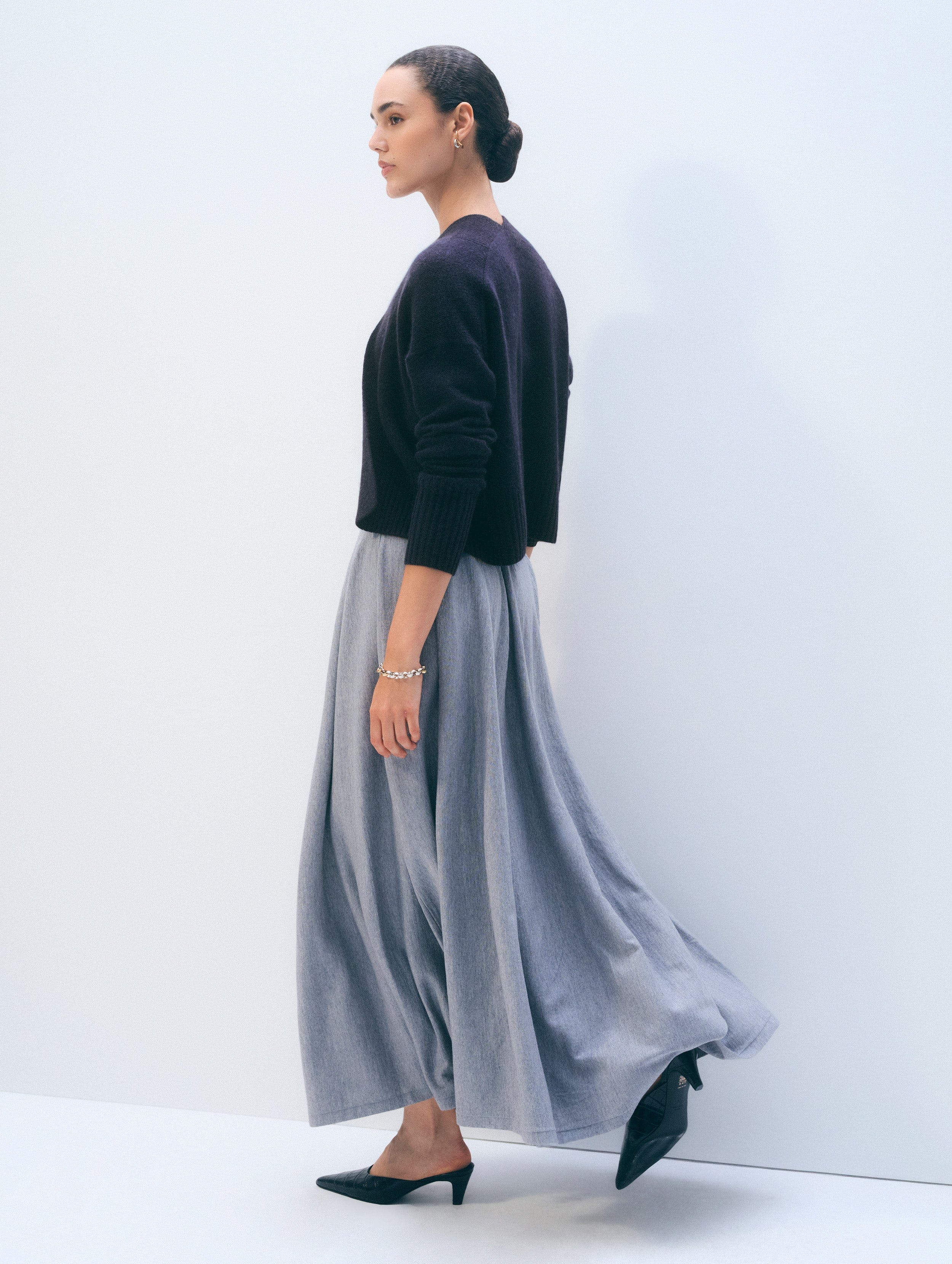 Cashmere Open Front Cardigan | Deep Navy