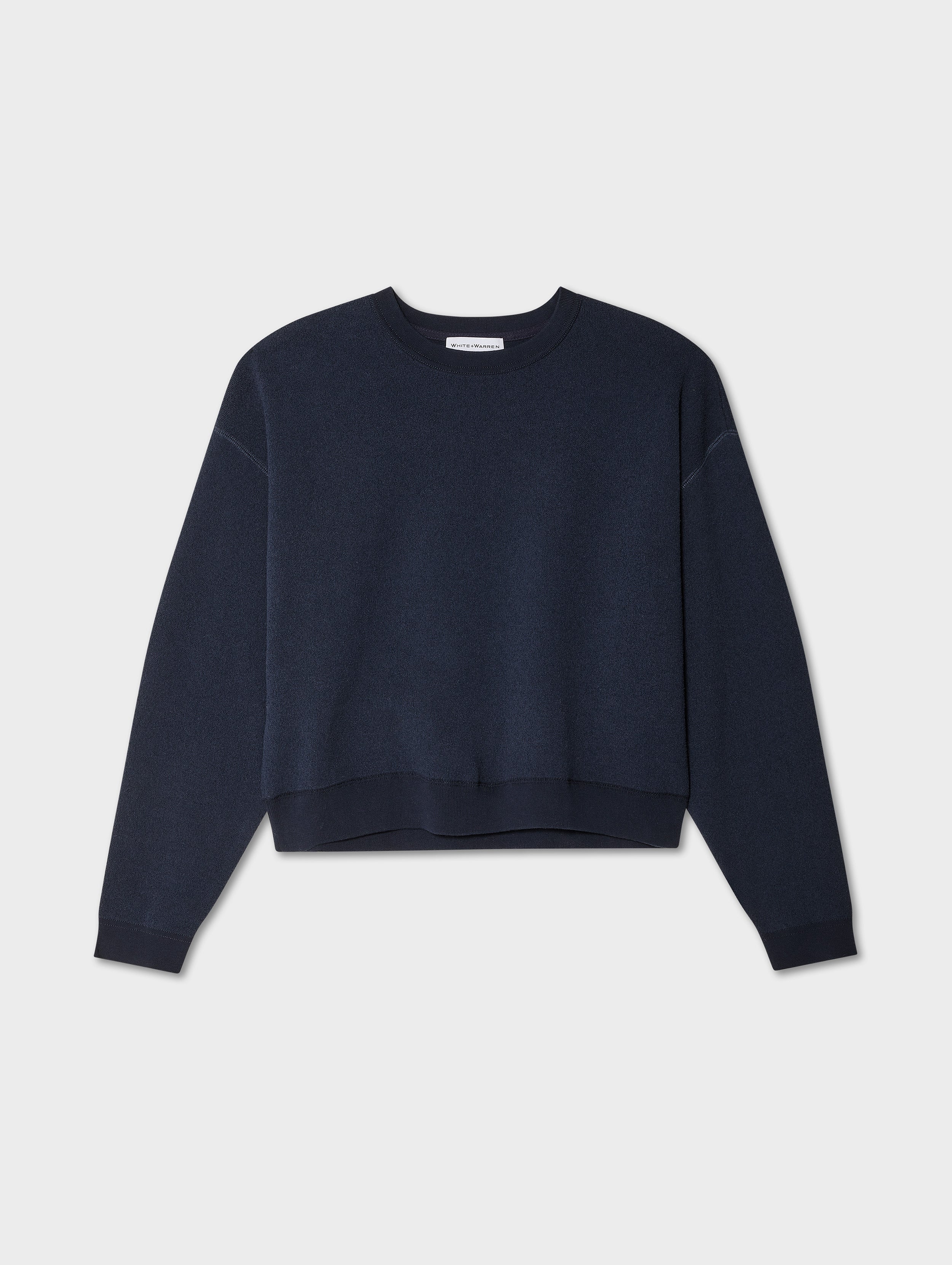 Cotton Terry Sweatshirt | Navy