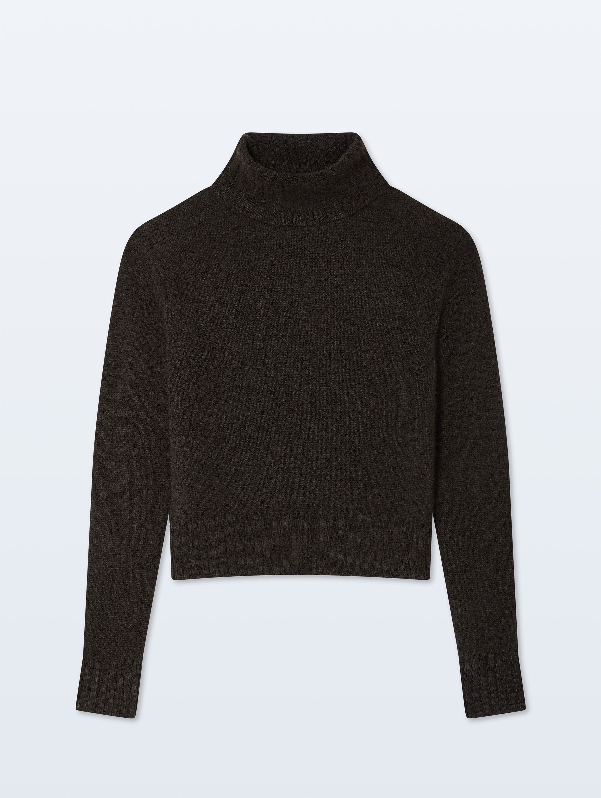 Cashmere Featherweight Turtleneck | Dark Umber
