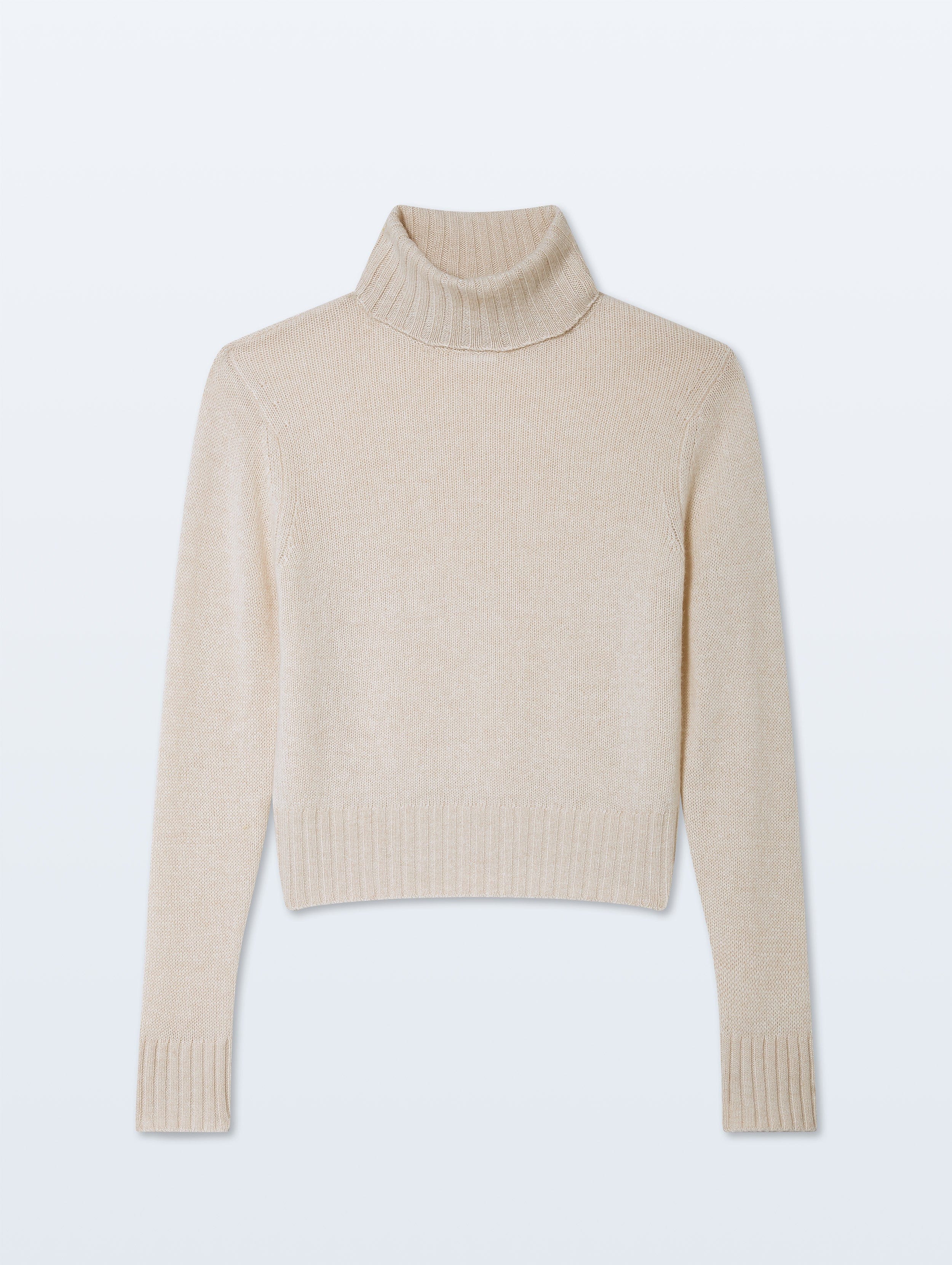 Cashmere Featherweight Turtleneck | Natural Heather
