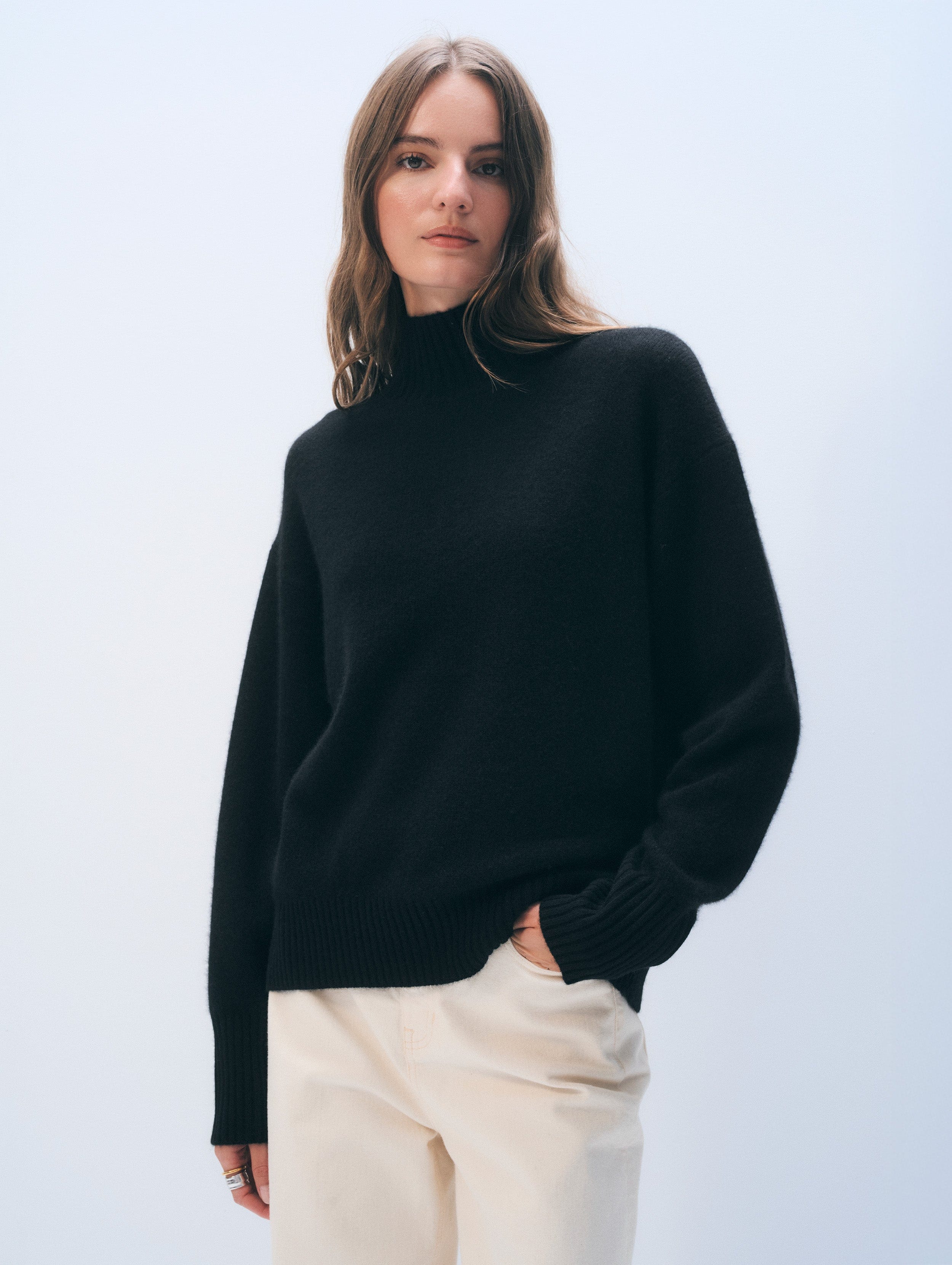 Cashmere Oversized Standneck