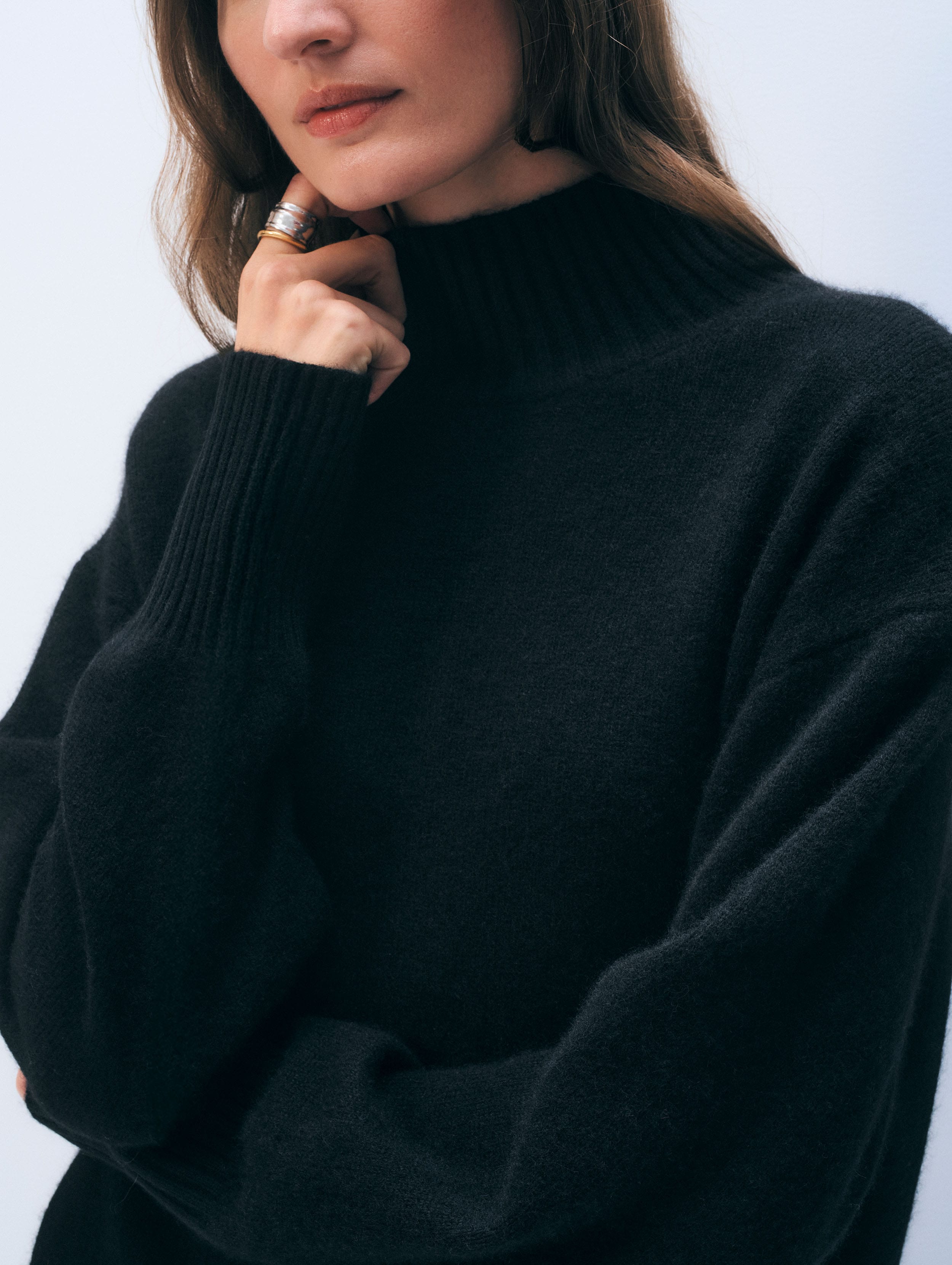 Cashmere Oversized Standneck