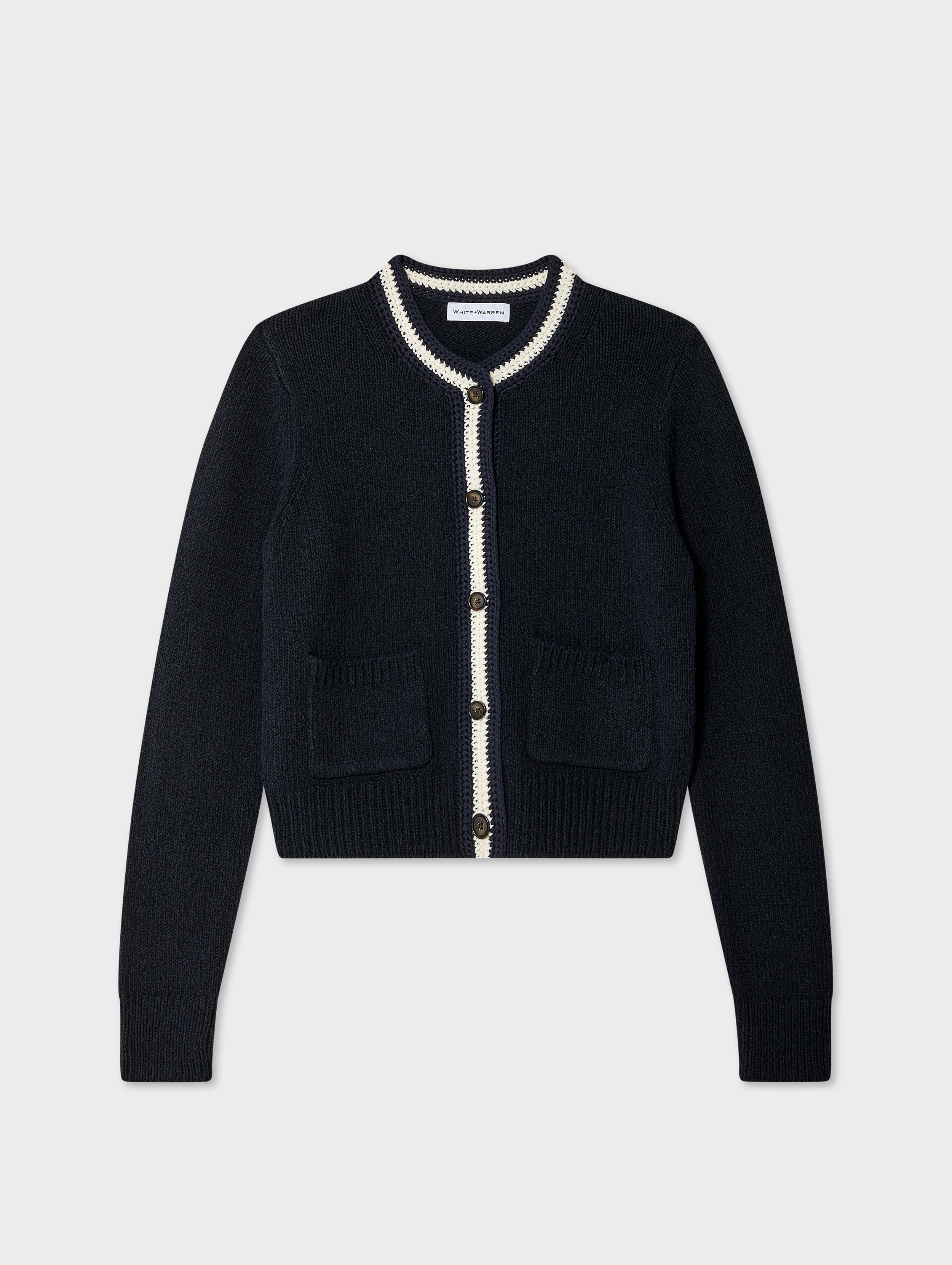Lofty Cotton Crochet Trim Cardigan