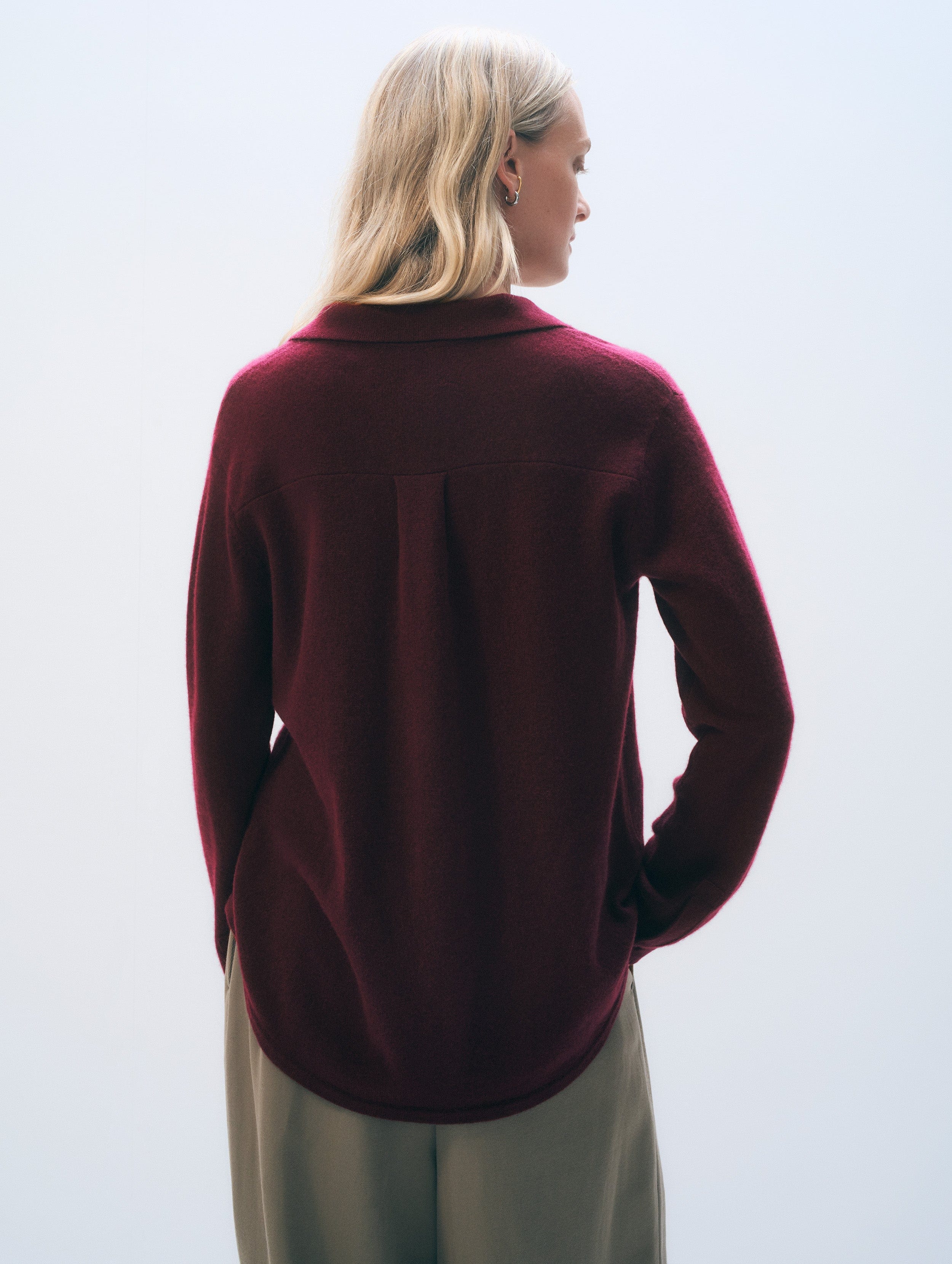 Cashmere Button Shirt | Sangria