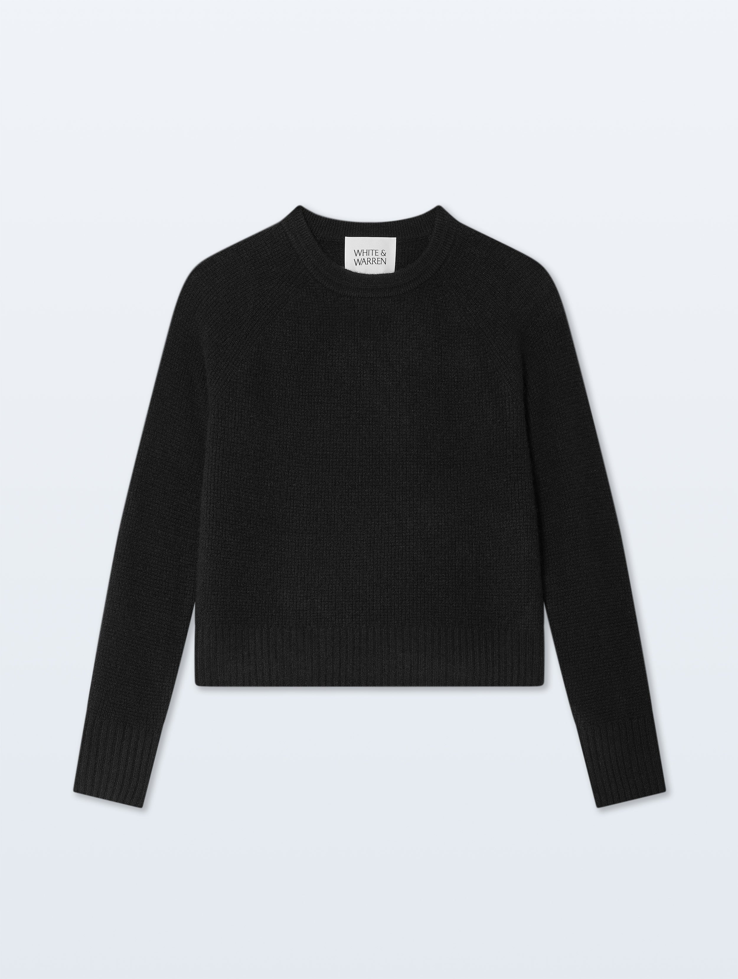 Cashmere Waffle Sweatshirt | Black