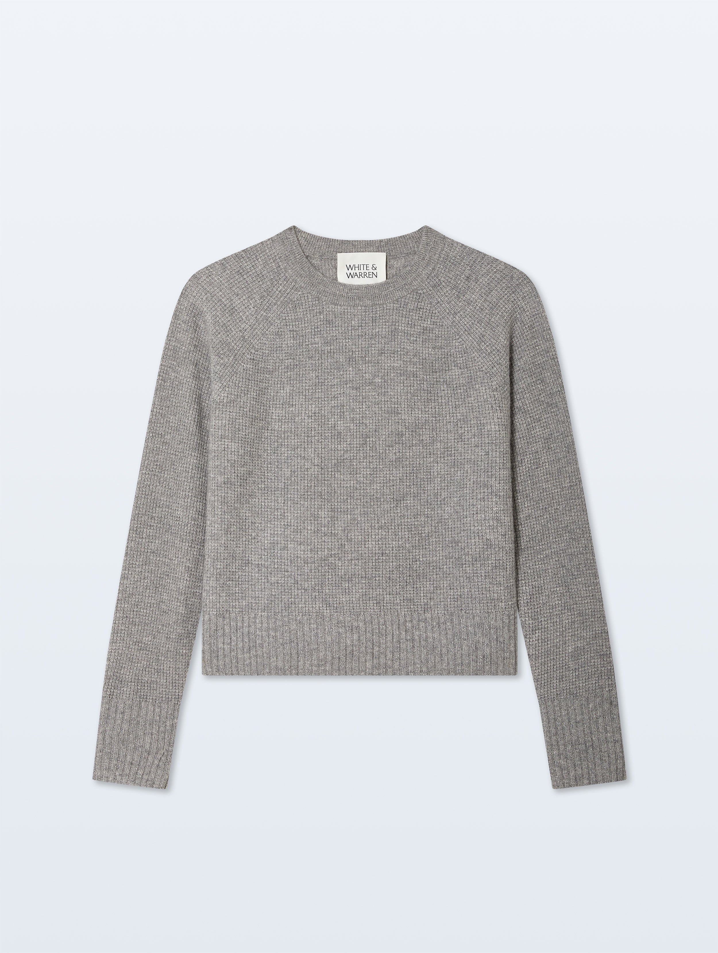 Cashmere Waffle Sweatshirt | Grey Heather