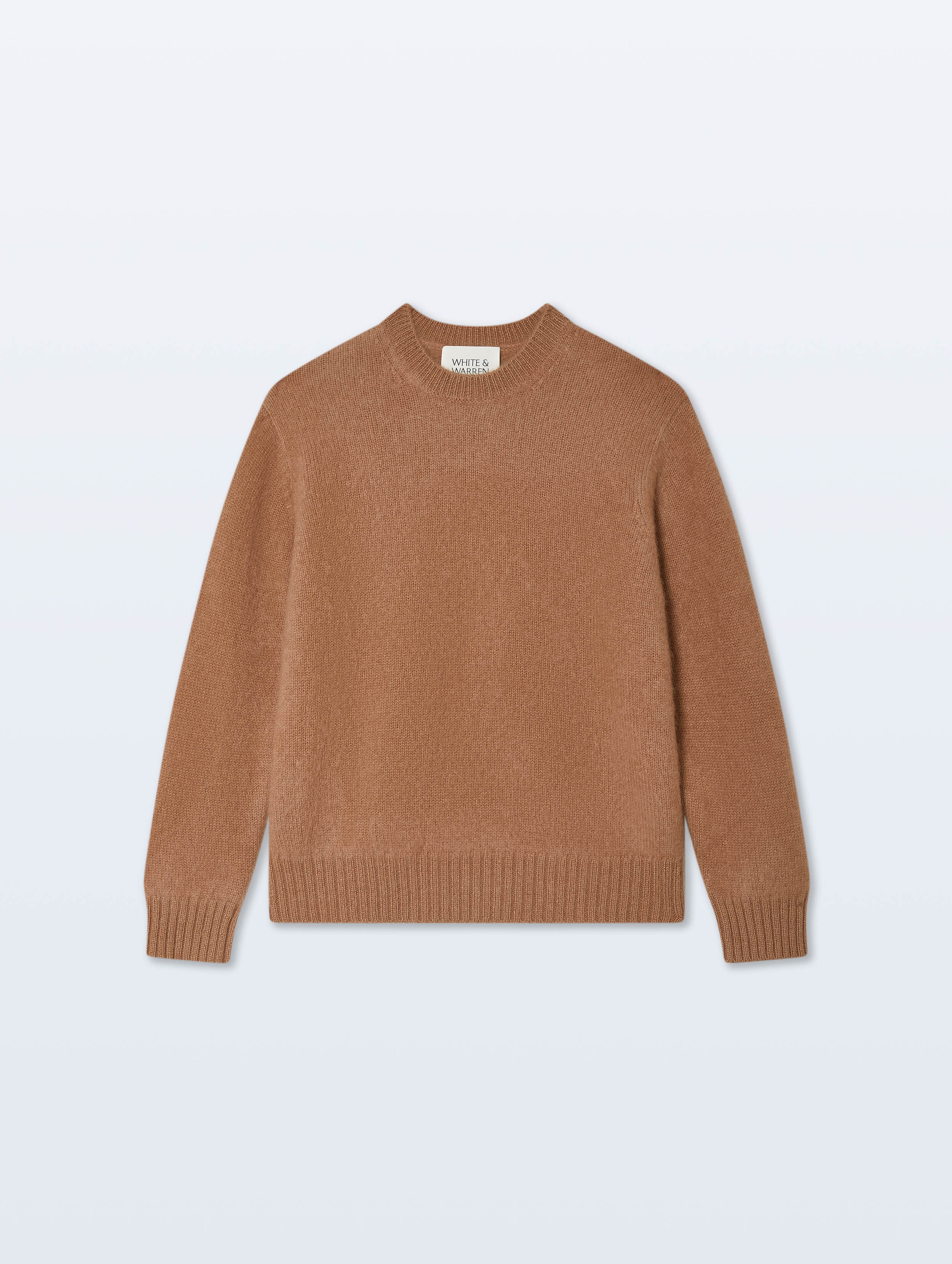 Brushed Cashmere Crewneck | Burnt Caramel