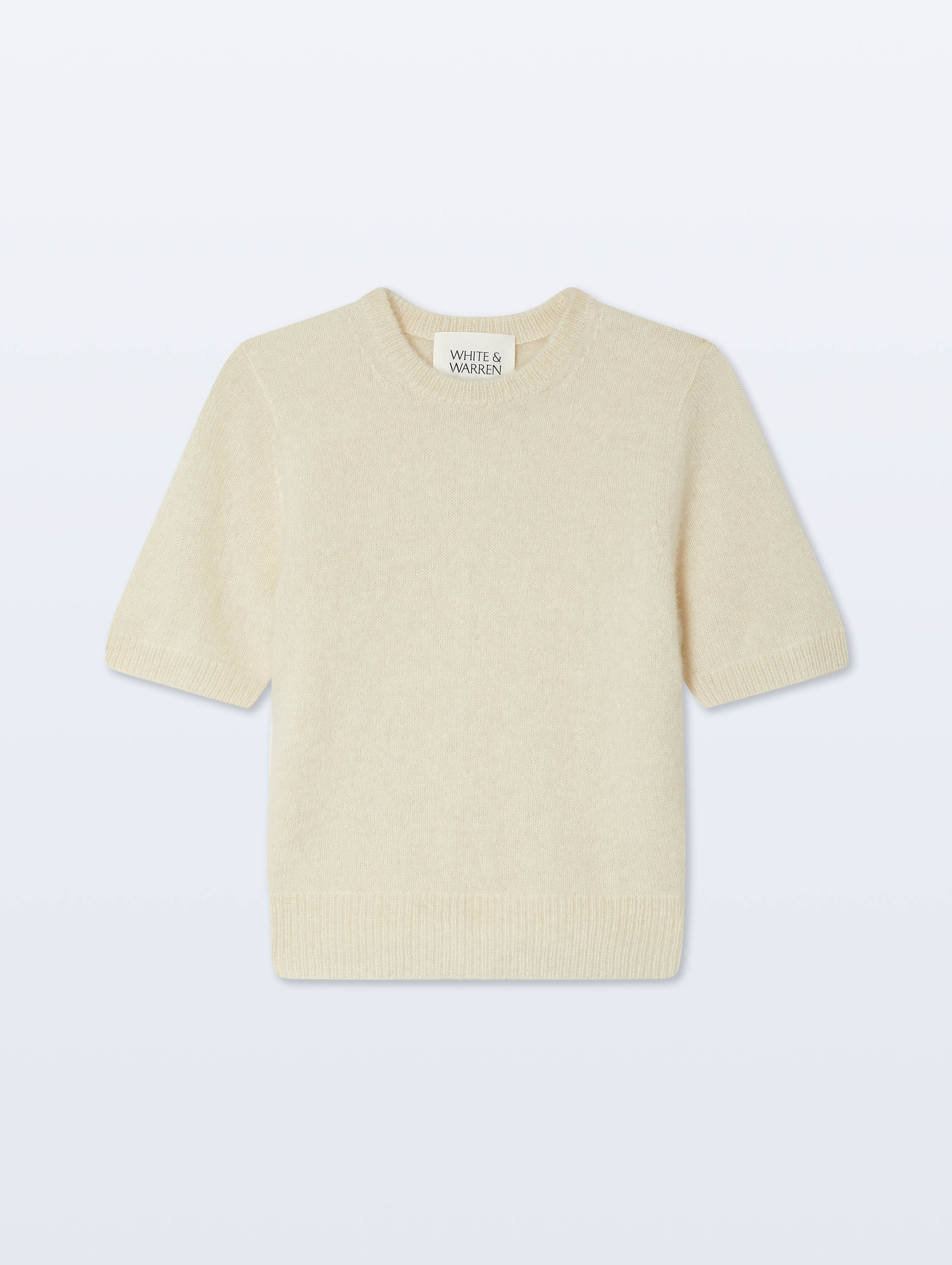 Brushed Cashmere Tee | Ivory