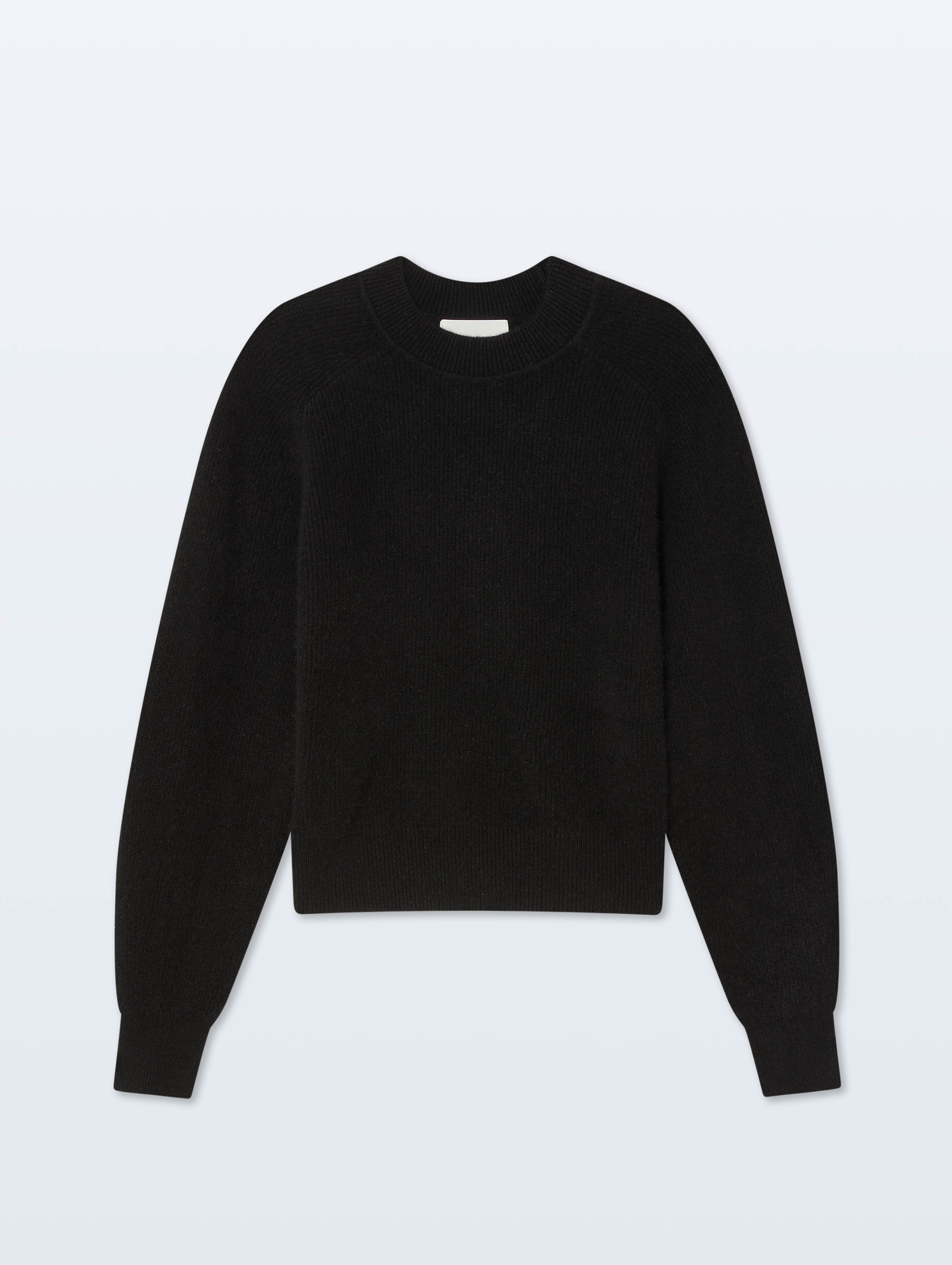 Cashmere Blouson Sleeve Crewneck