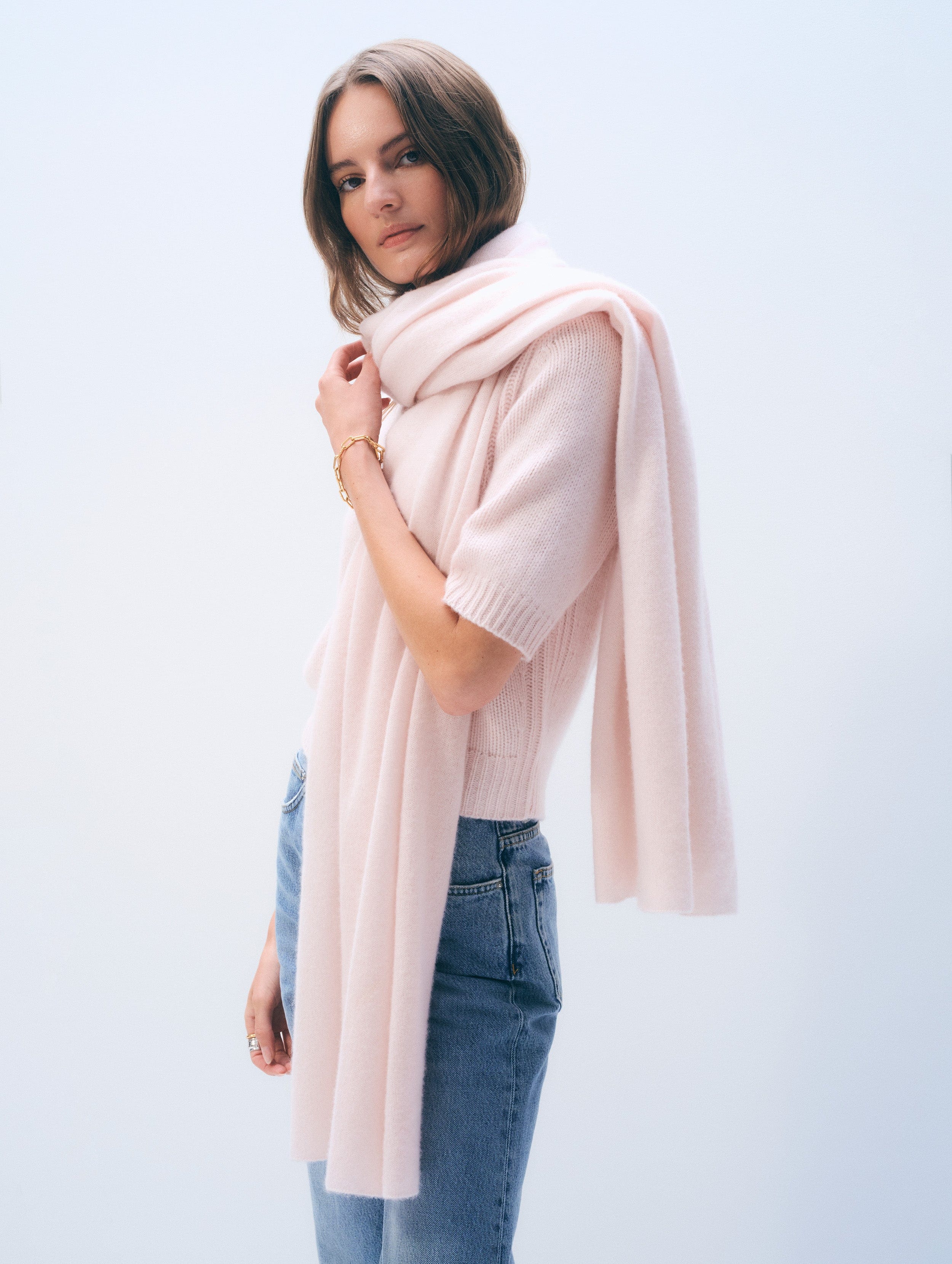 Cashmere Travel Wrap Pink Sand