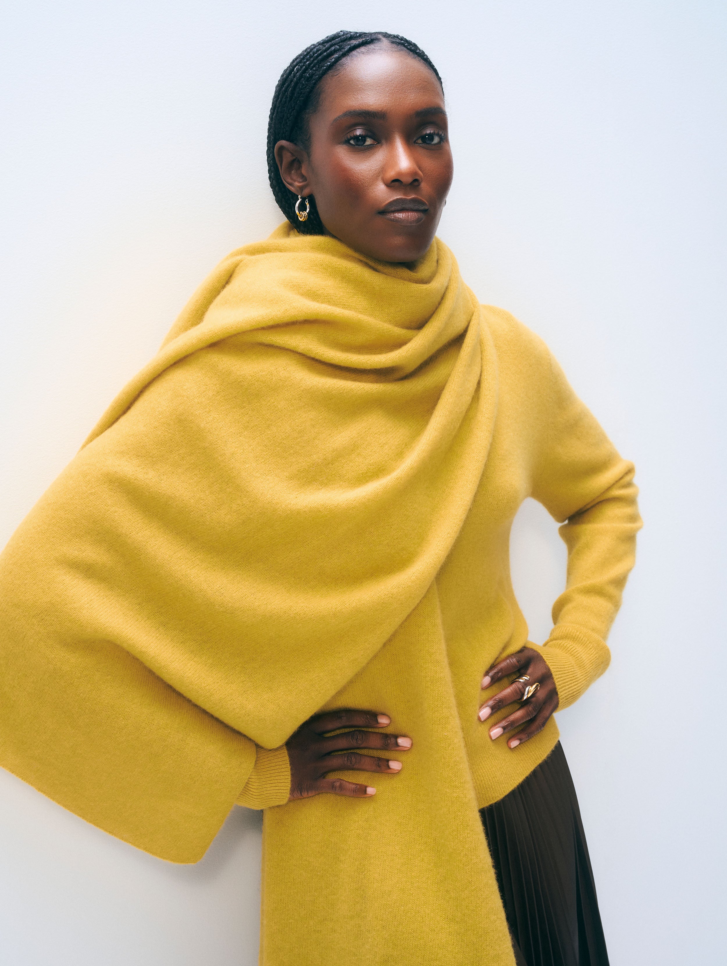 Cashmere Travel Wrap | Chartreuse Yellow