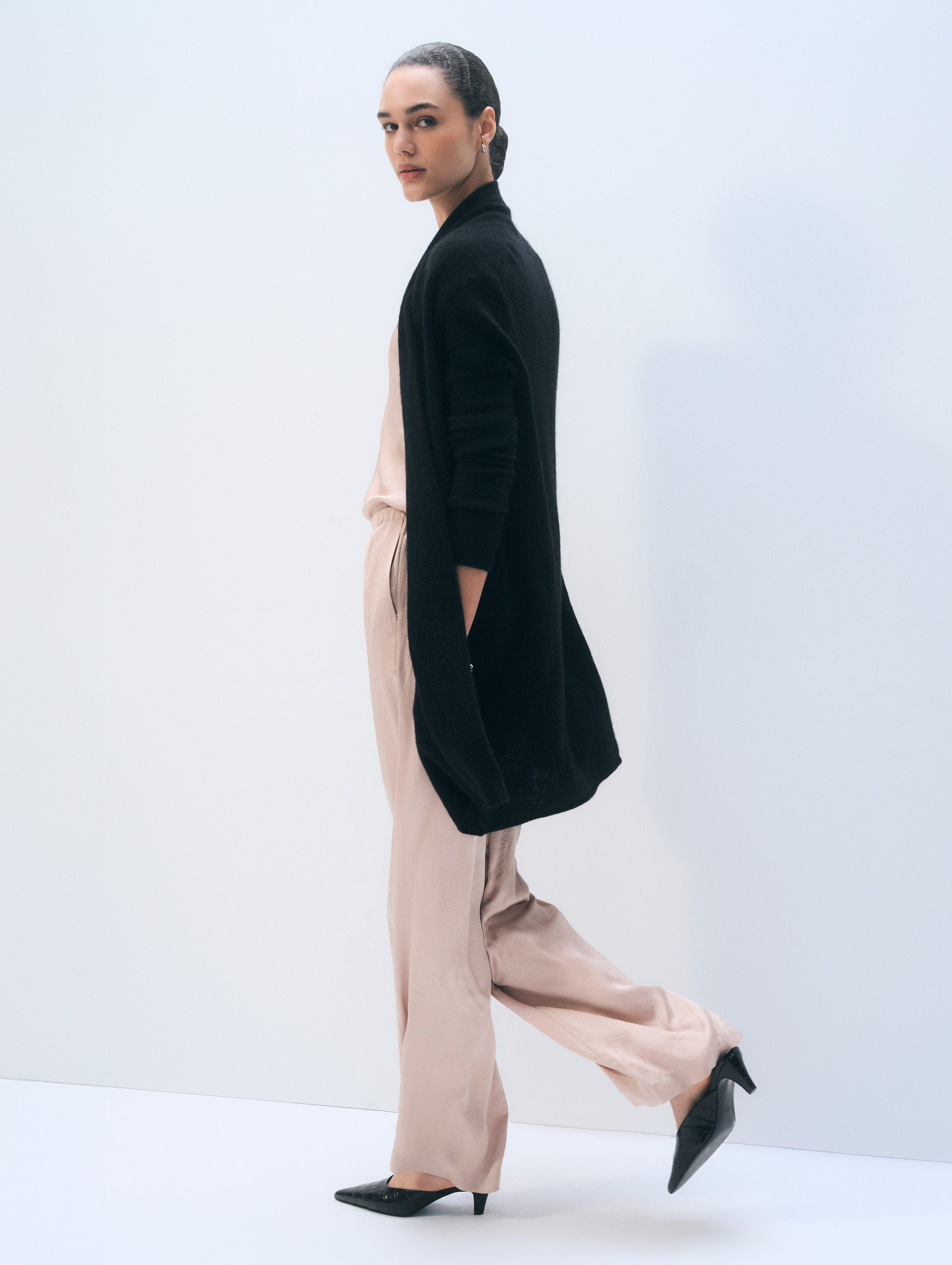 MAISON KINEMA Pile cardigan black サイズS MAISON KINEMA Pile cardigan black サイズS MAISON KINEMA Pile