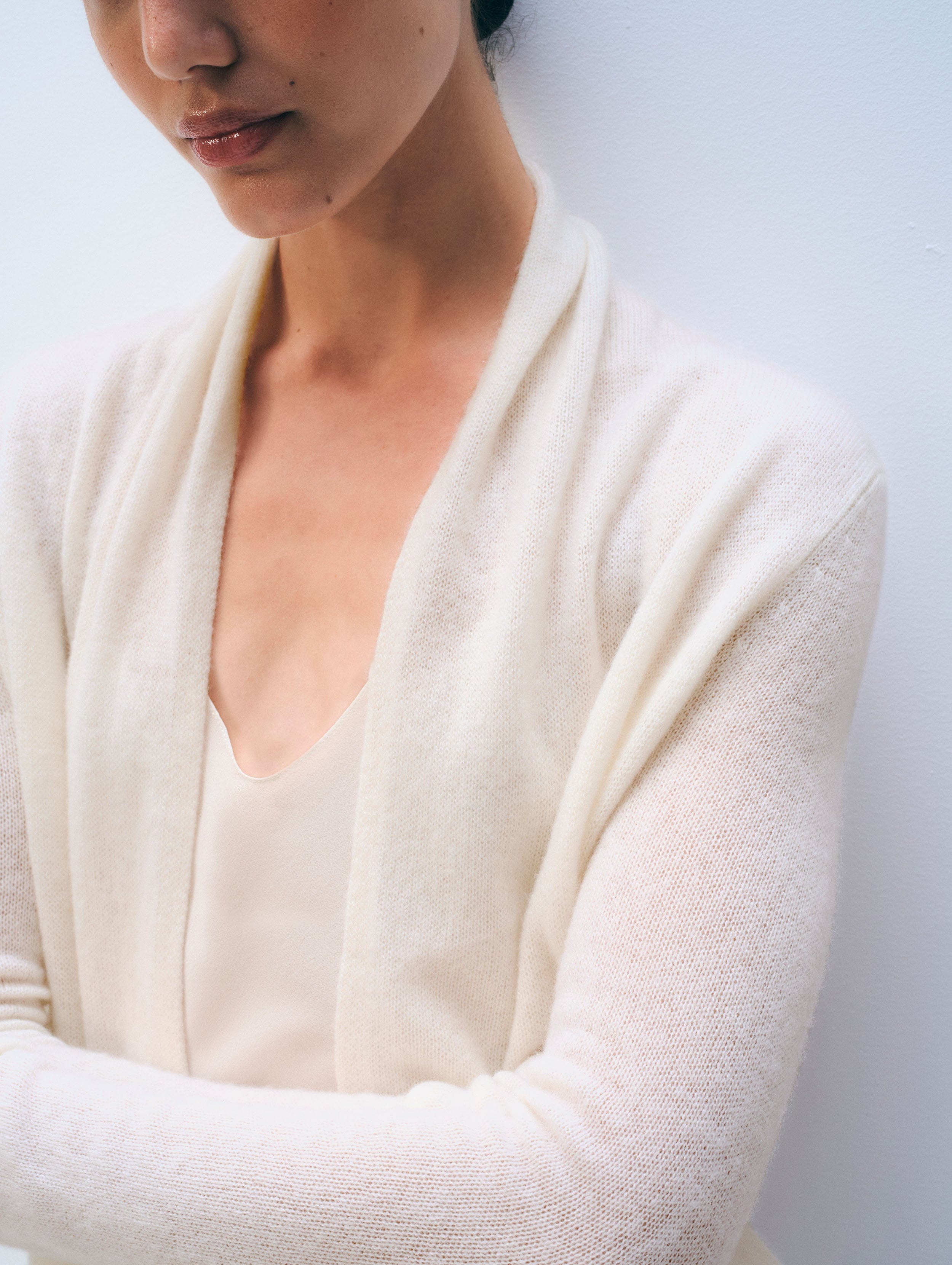 Cashmere Trapeze Cardigan | Soft White