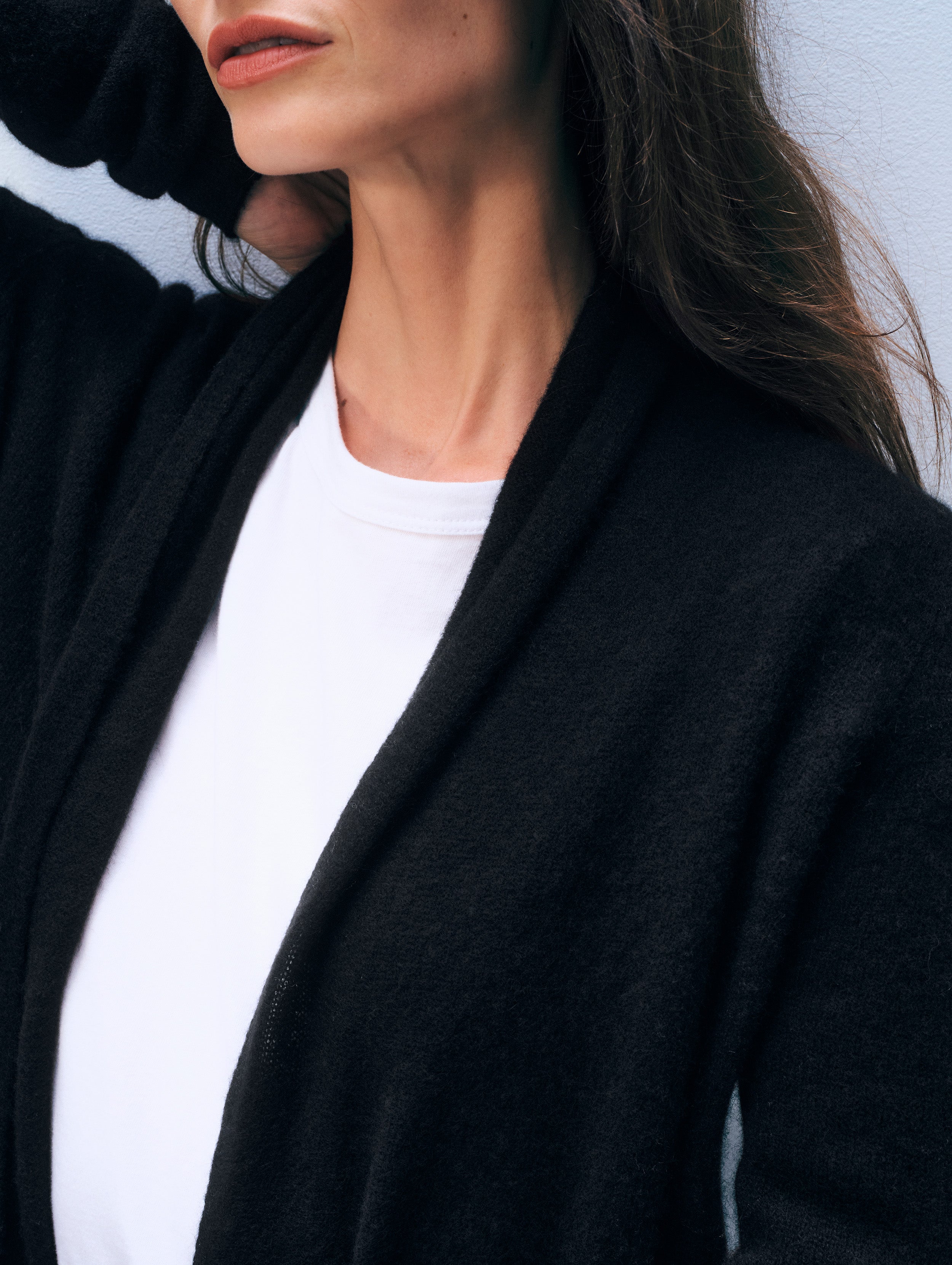 Cashmere Trapeze Cardigan | Black-