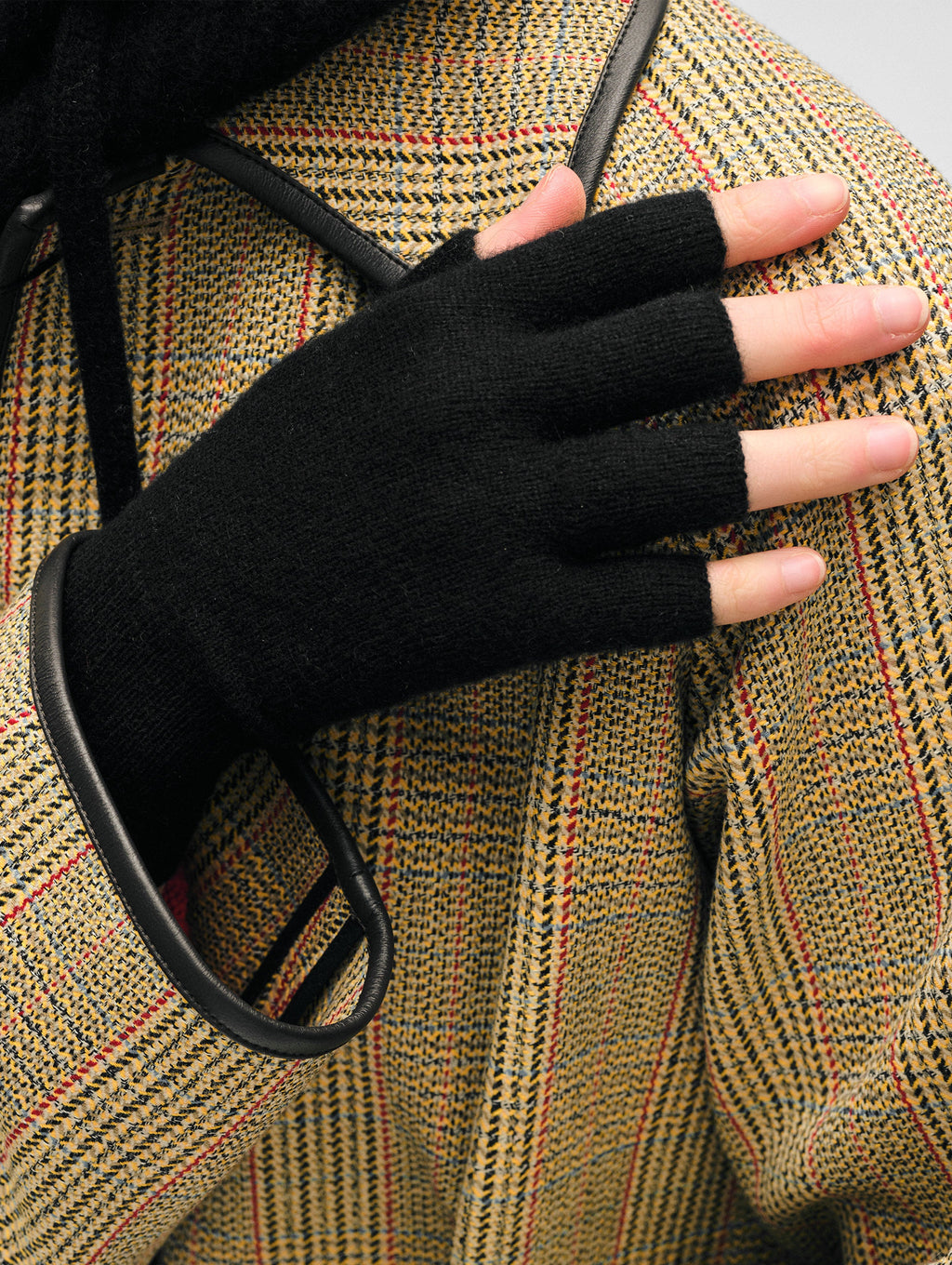 Cashmere Fingerless Glove White Warren