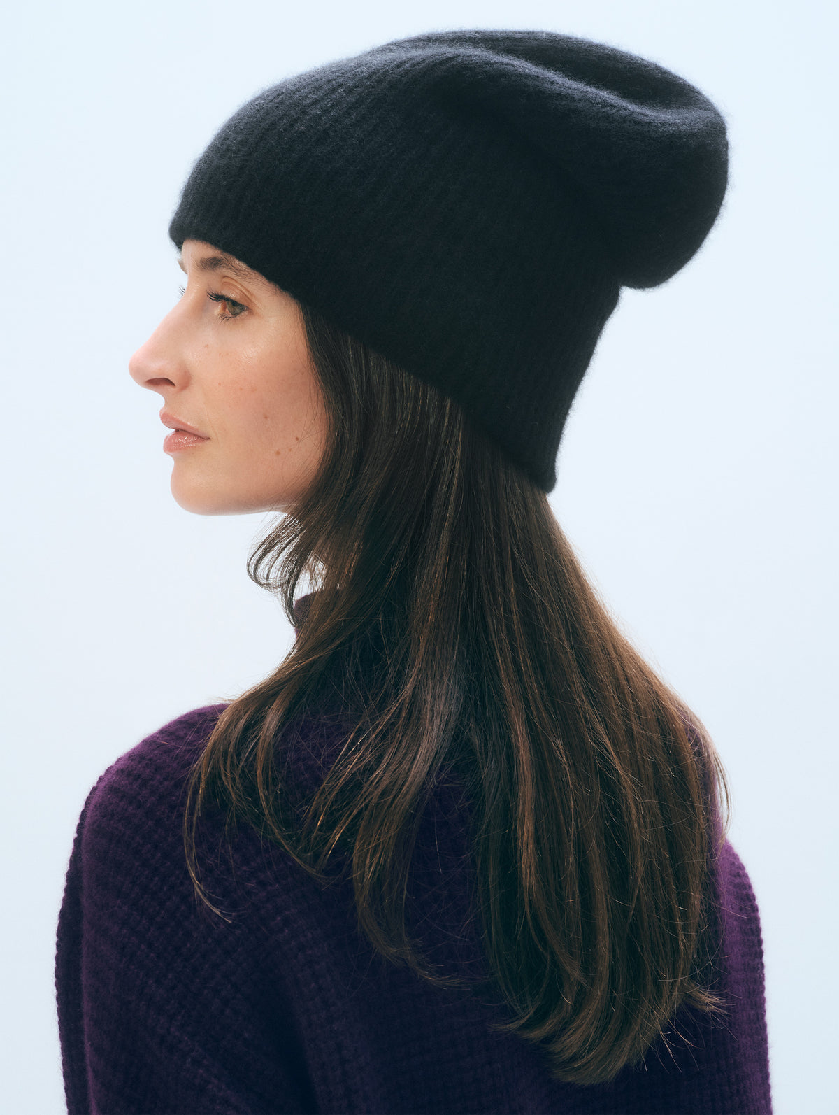 Cashmere Ribbed Beanie