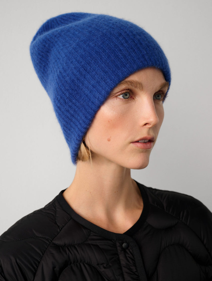 Cashmere Plush Rib Beanie