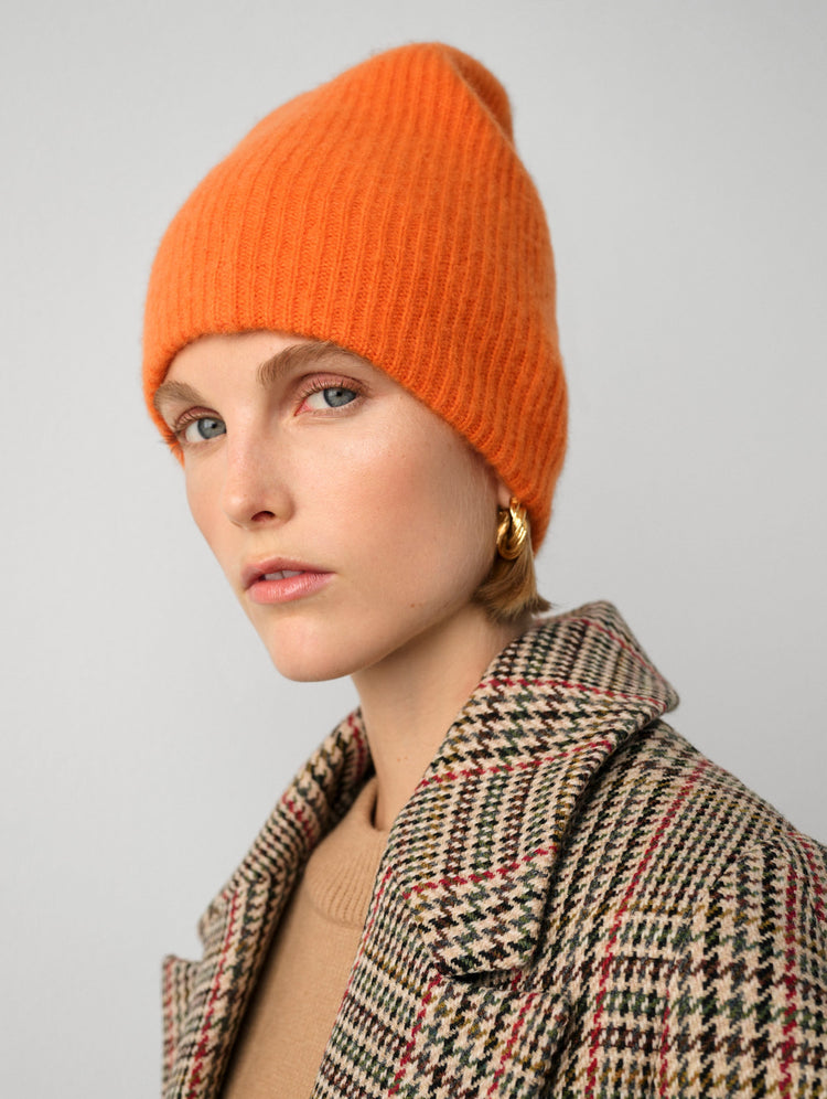 Cashmere Plush Rib Beanie