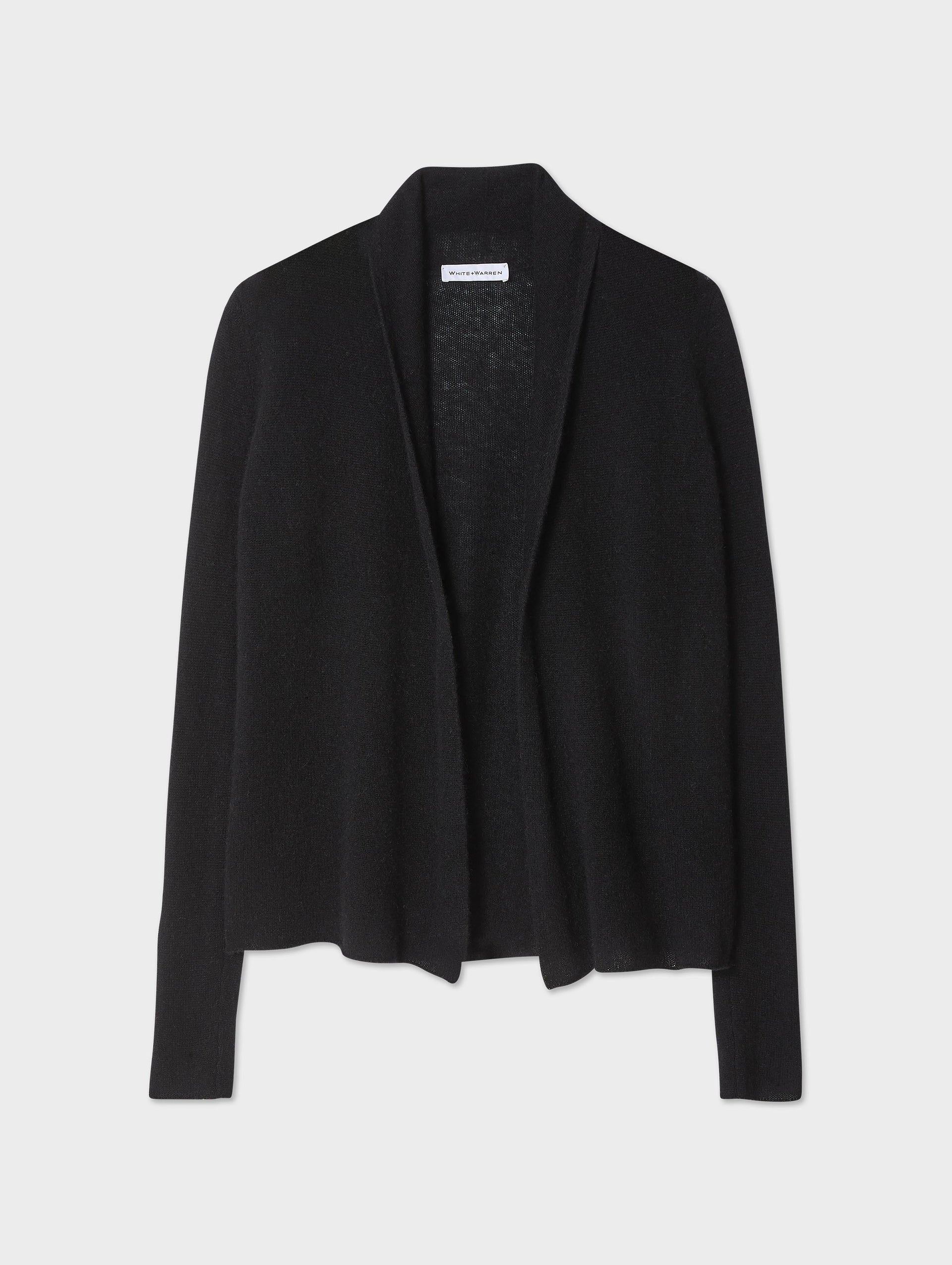Cashmere Mini Trapeze Cardigan White Warren