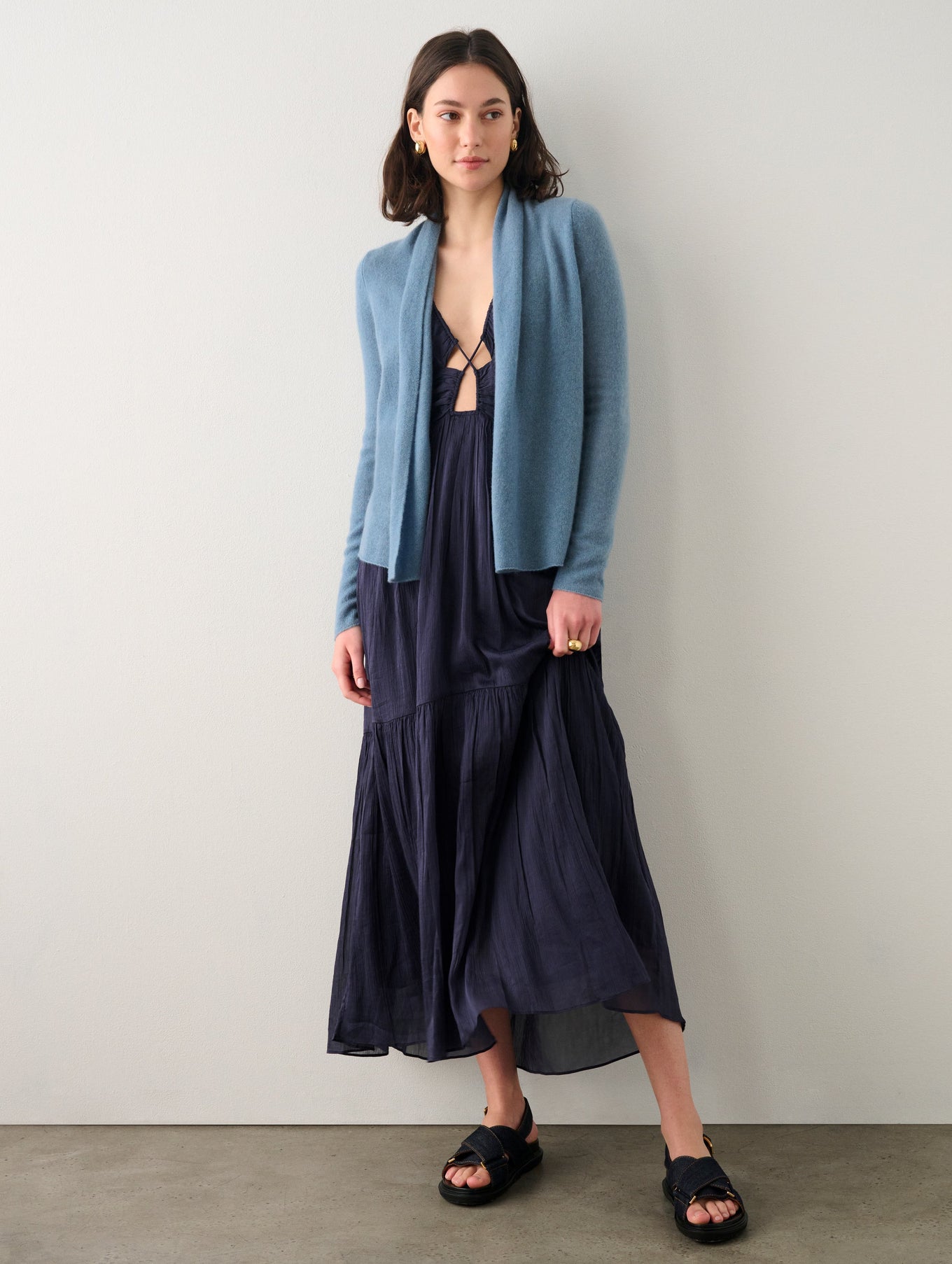 Essential Cashmere Mini Trapeze Cardigan
