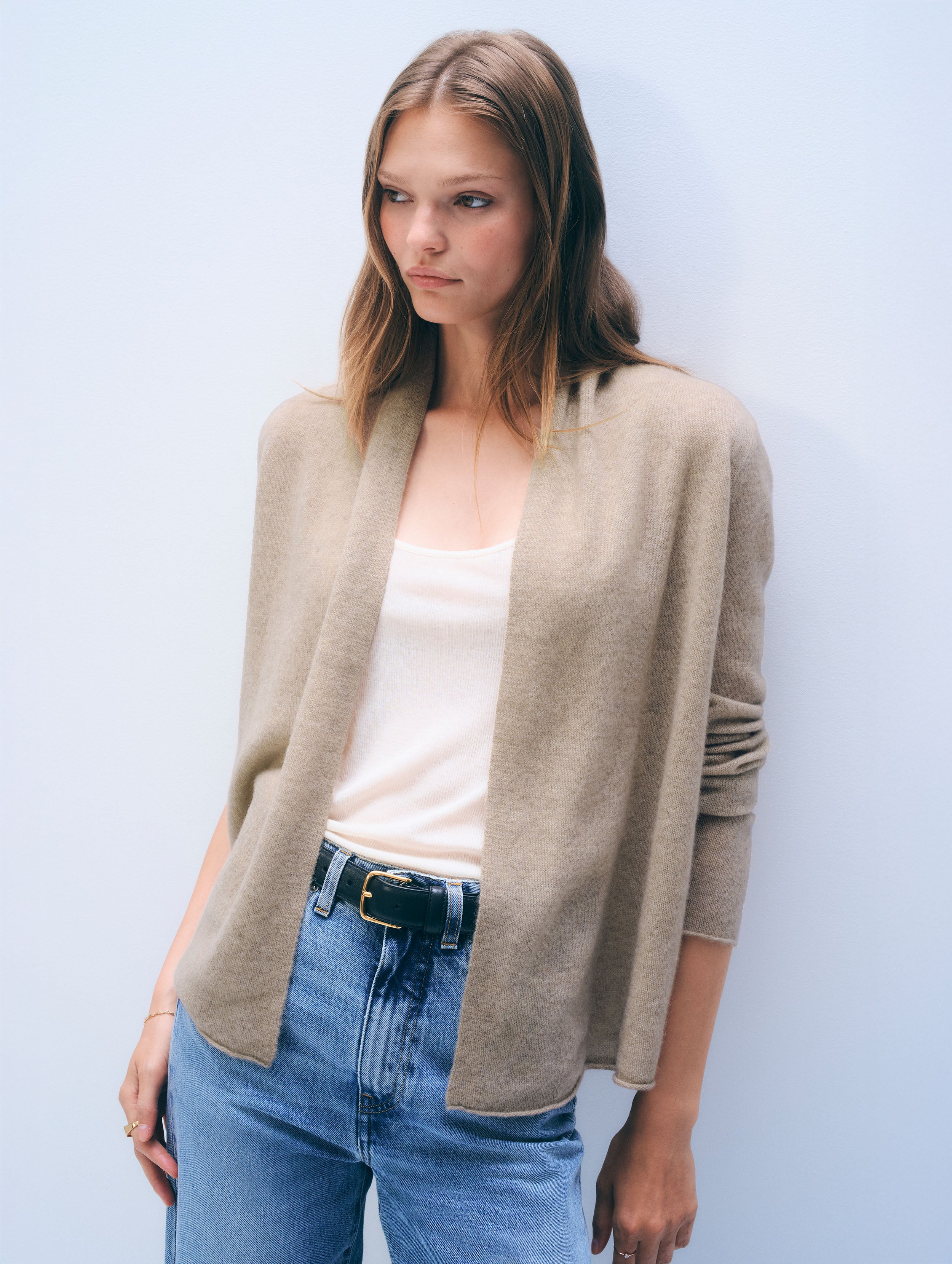 Cashmere Mini Trapeze | Taupe Heather