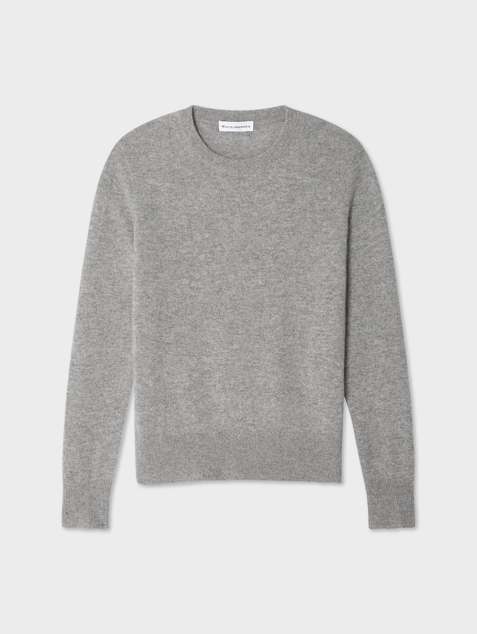Essential Cashmere Crewneck – White + Warren