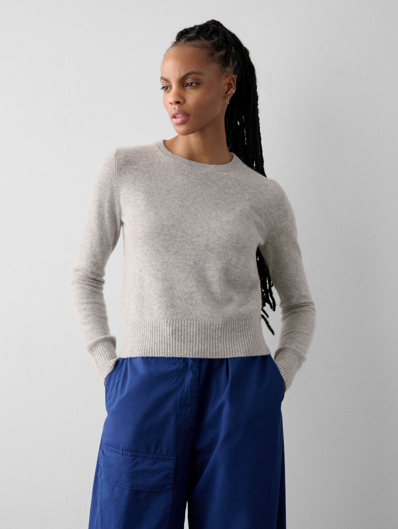 Cashmere Shrunken Crewneck