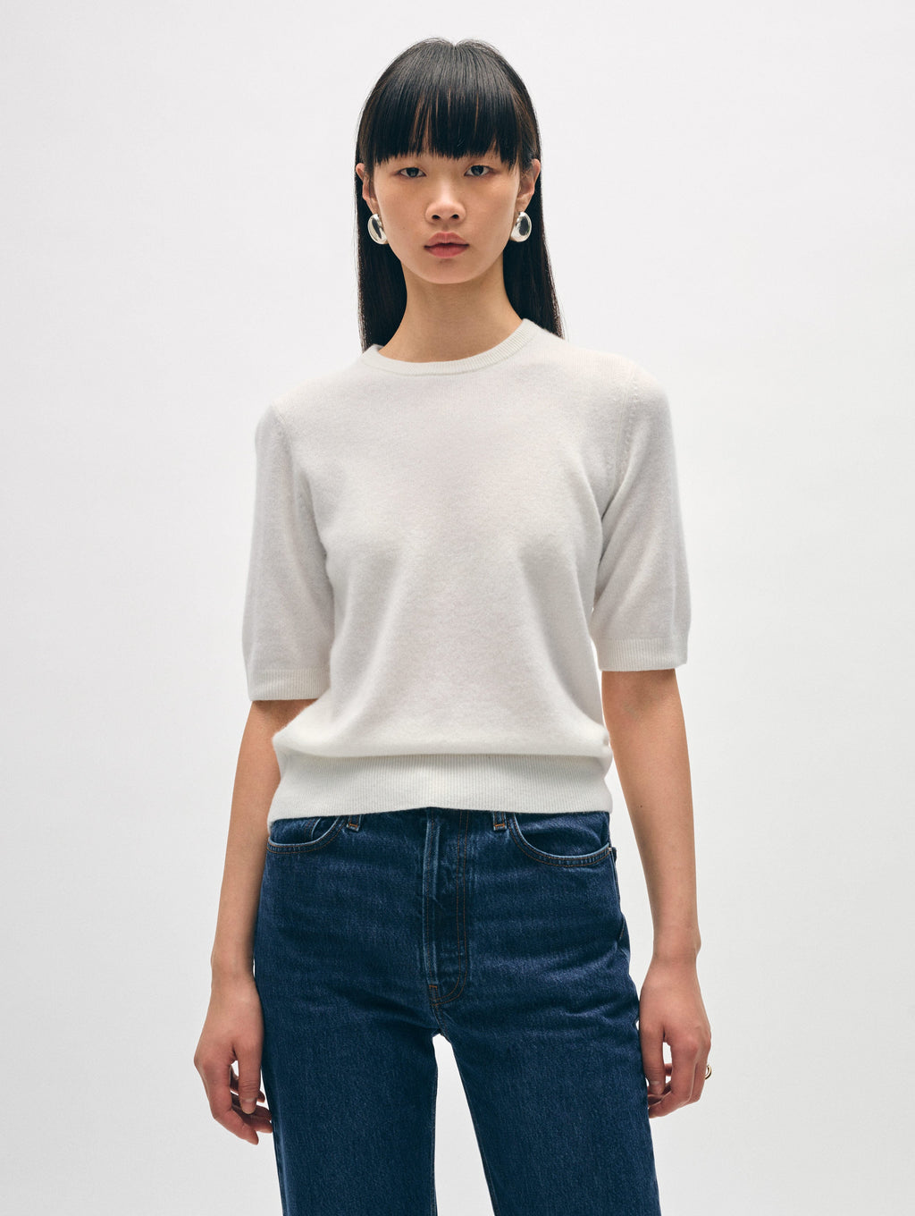 Cashmere Tee White Warren