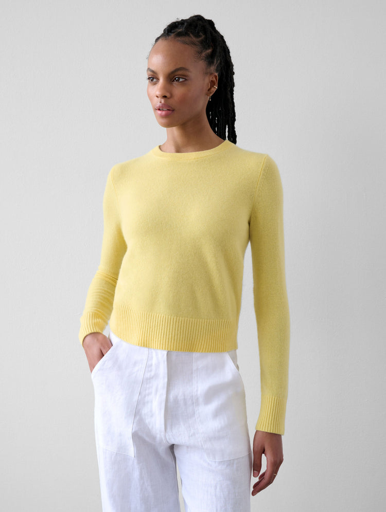 Cashmere Shrunken Crewneck