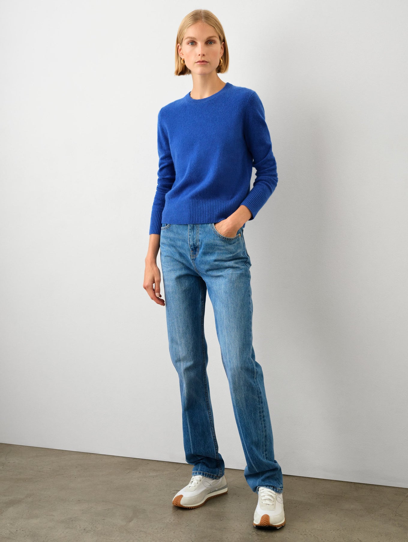 Cashmere Shrunken Crewneck