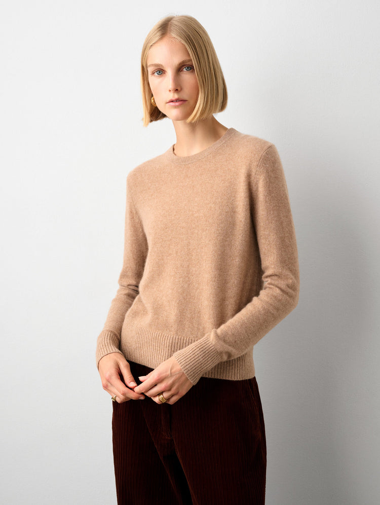 Cashmere Shrunken Crewneck