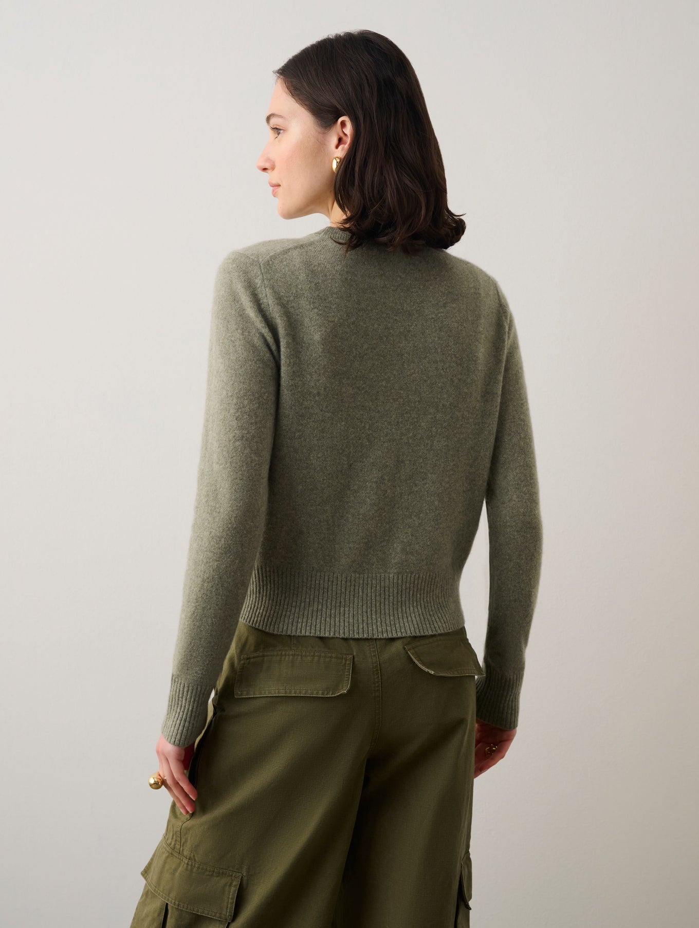 Cashmere Shrunken Crewneck