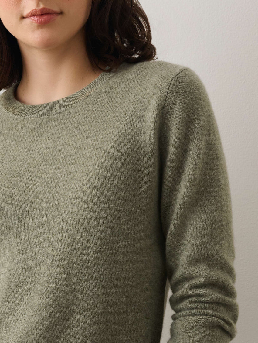 Cashmere Shrunken Crewneck