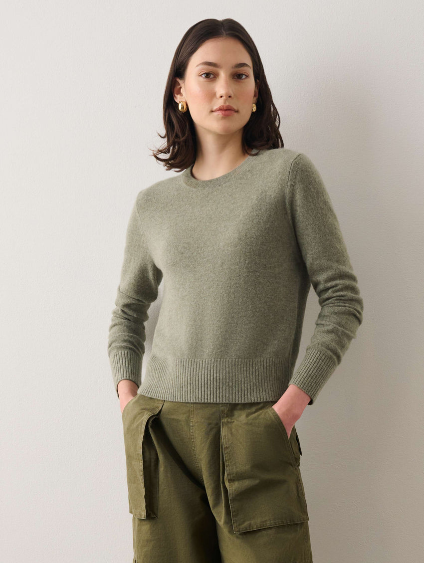 Cashmere Shrunken Crewneck