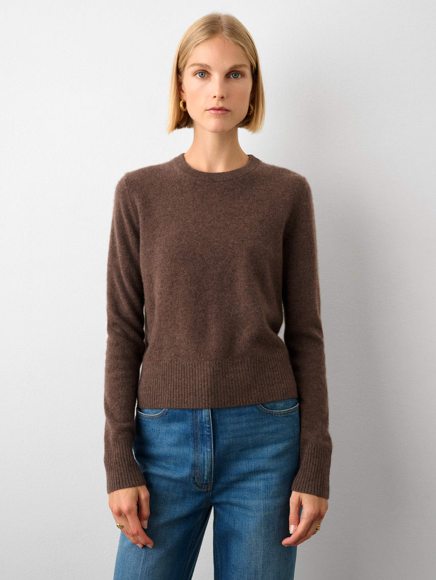 Cashmere Shrunken Crewneck