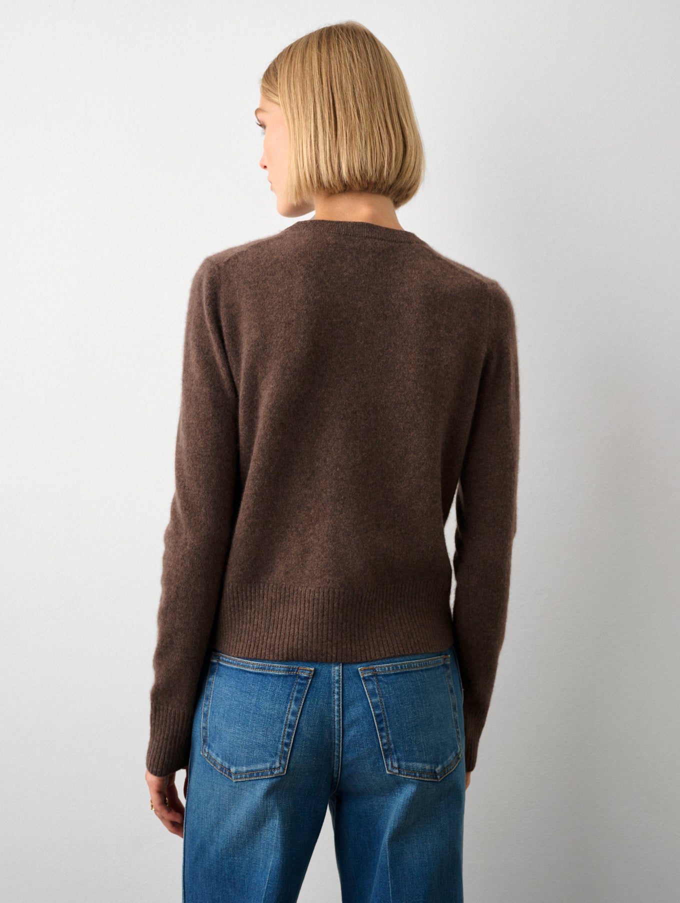 Cashmere Shrunken Crewneck