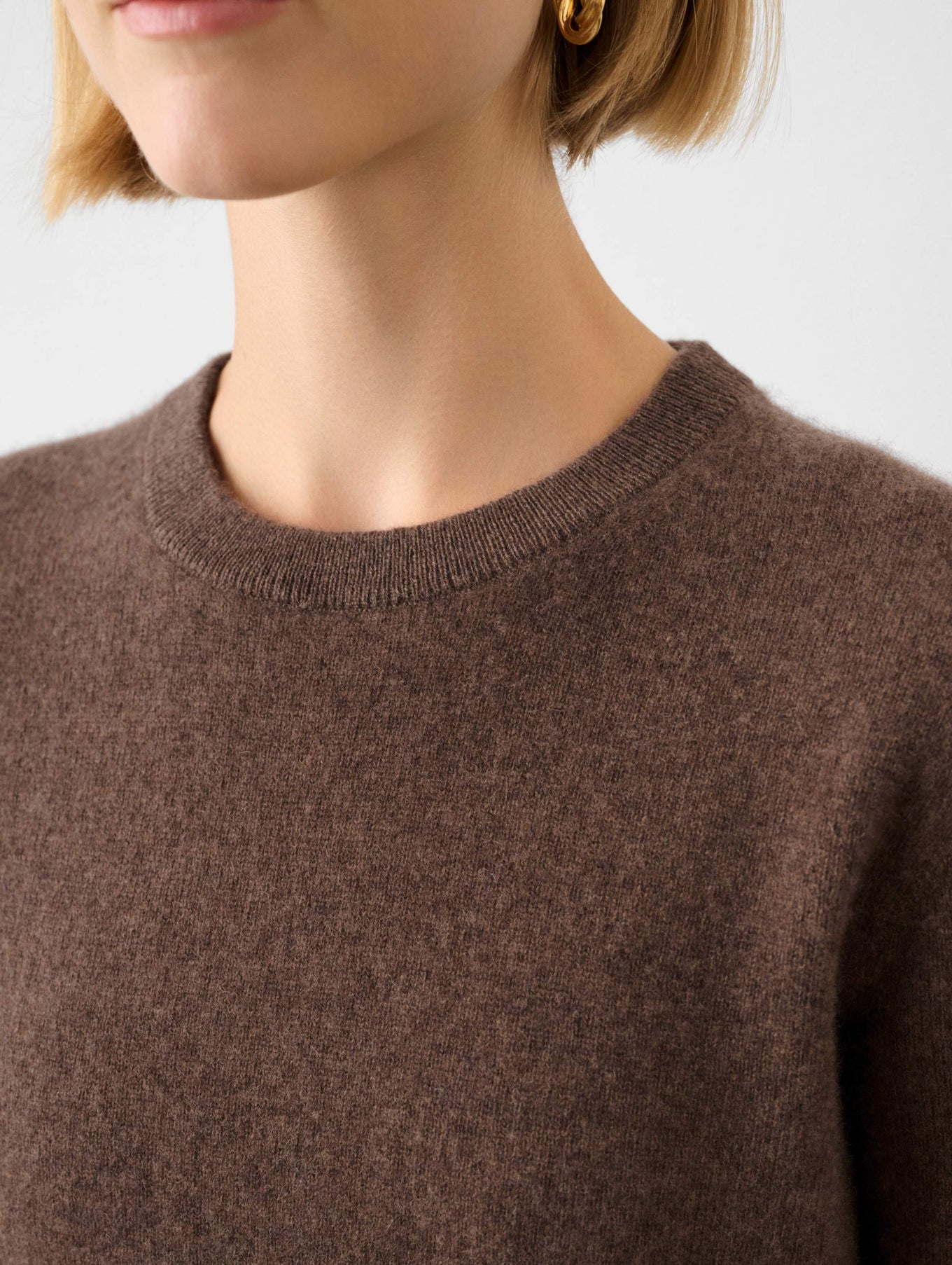 Cashmere Shrunken Crewneck