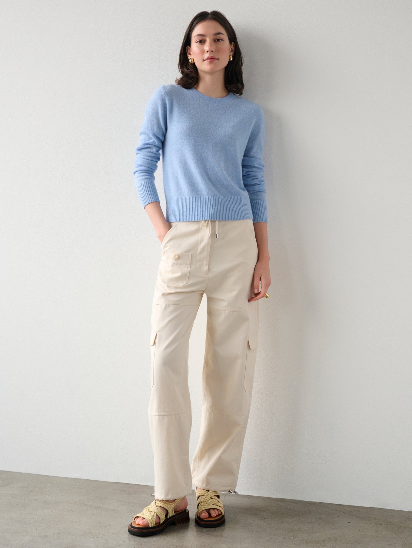 Cashmere Shrunken Crewneck